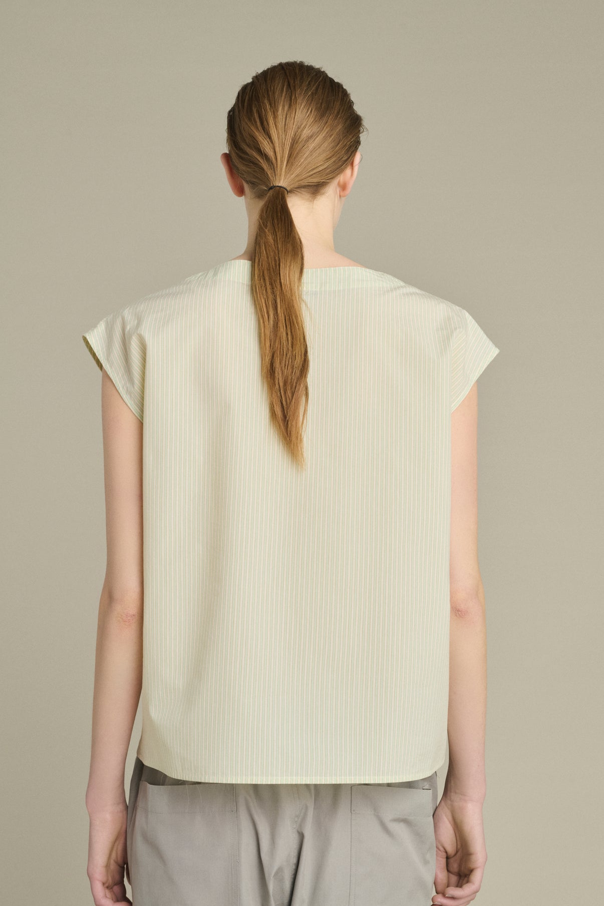 Blusa Lorena - Verde/Écru - Cotone - Donna vue 2
