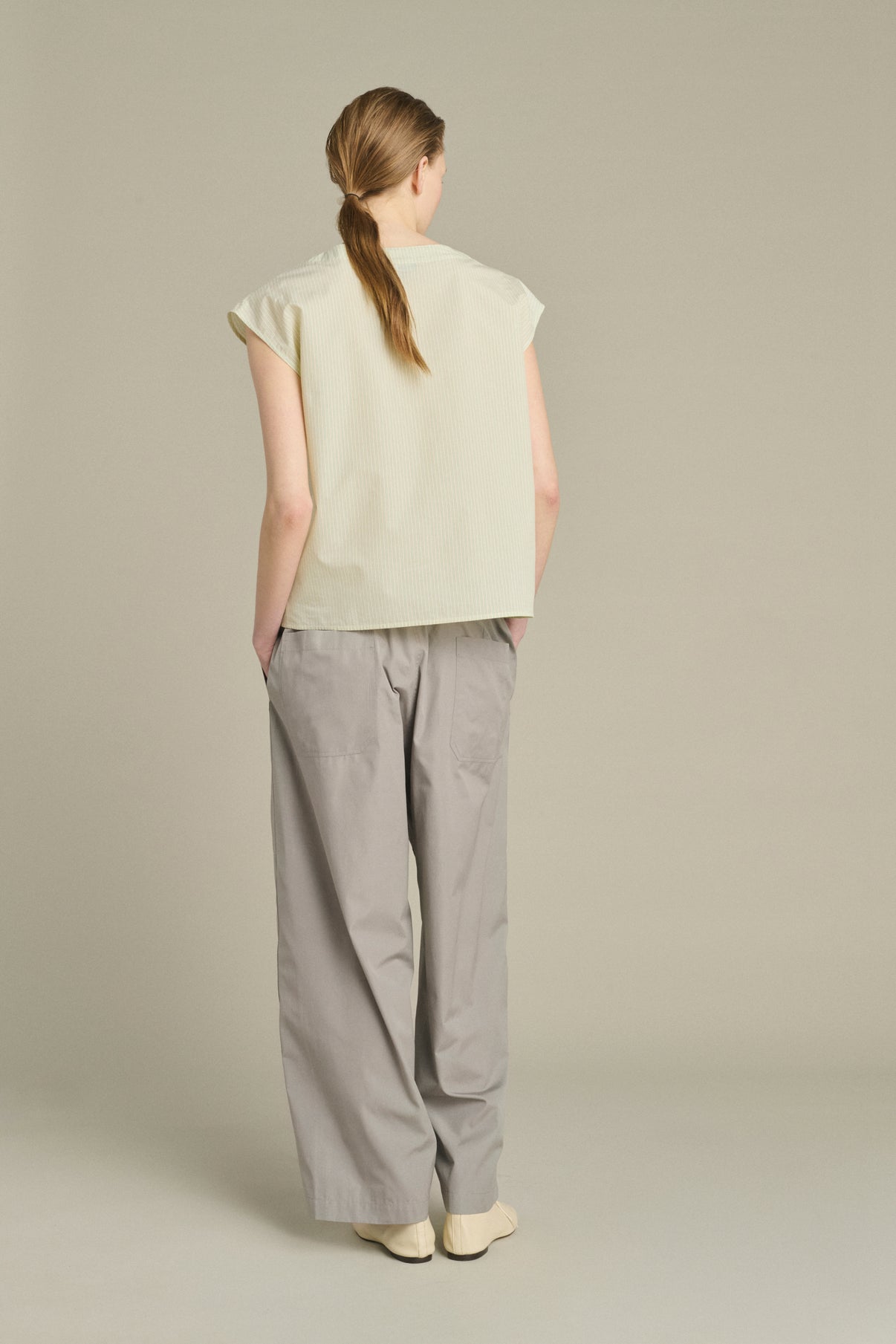 Pantalon Hugues - Gris - Coton - Femme vue 2