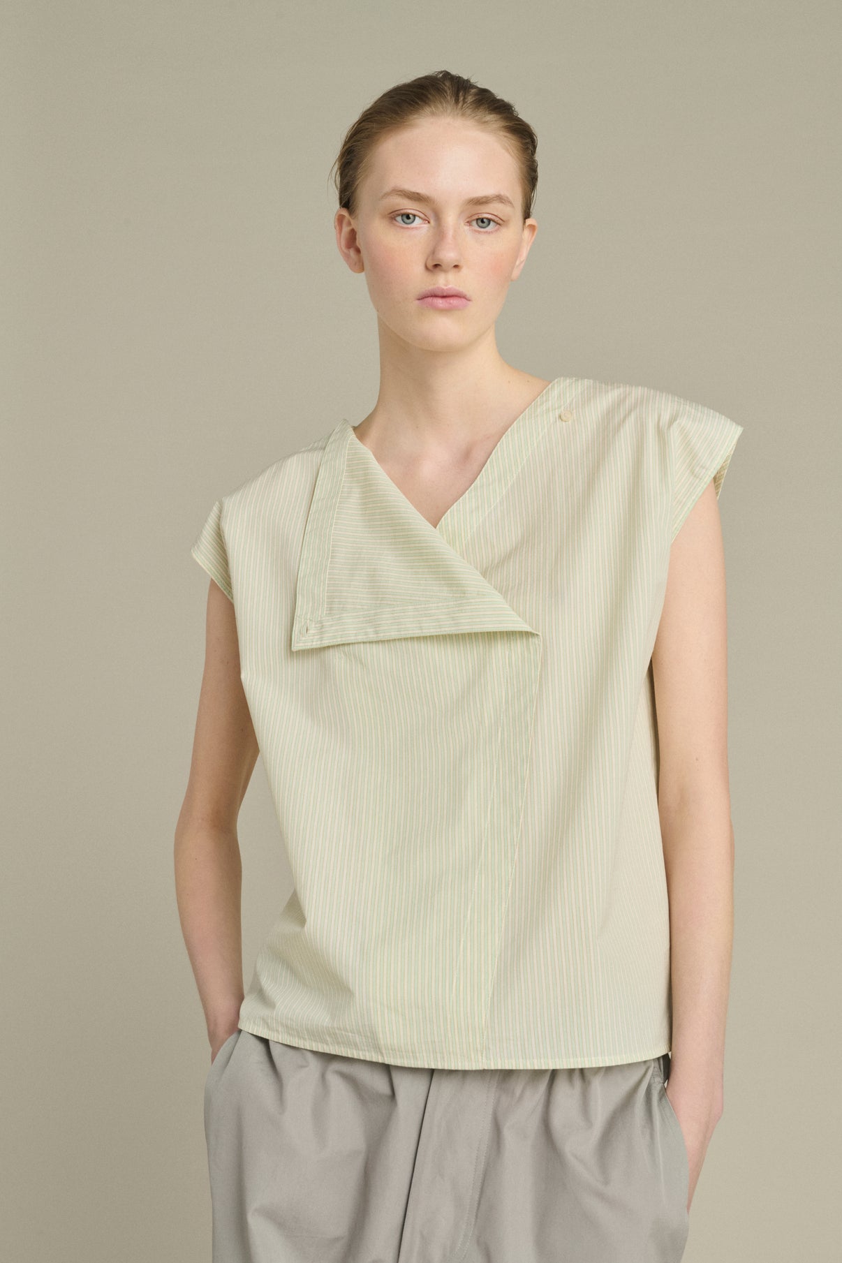 Blusa Lorena - Verde/Écru - Cotone - Donna vue 5
