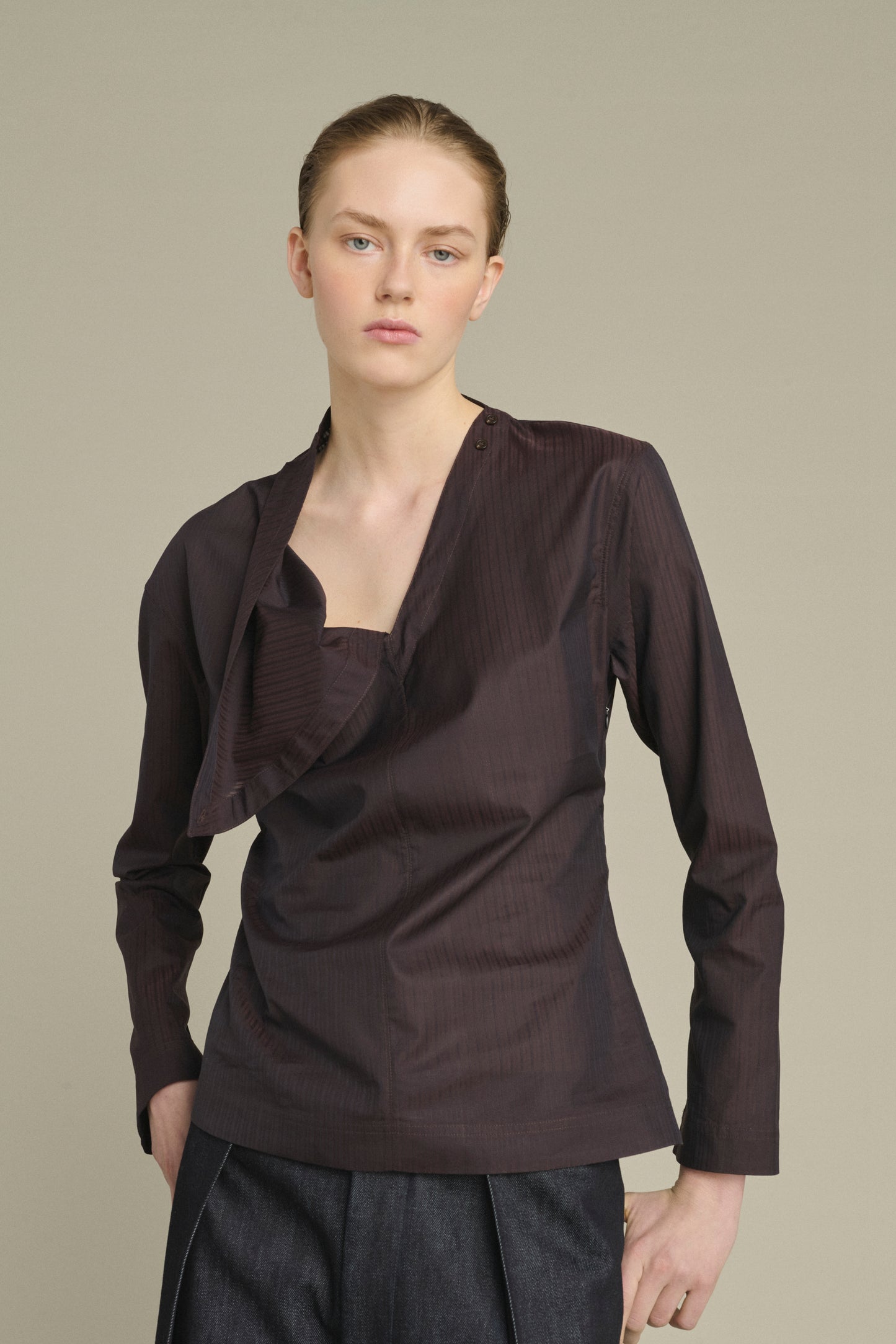Blusa Lana - Fico/Marrone - Cotone - Donna