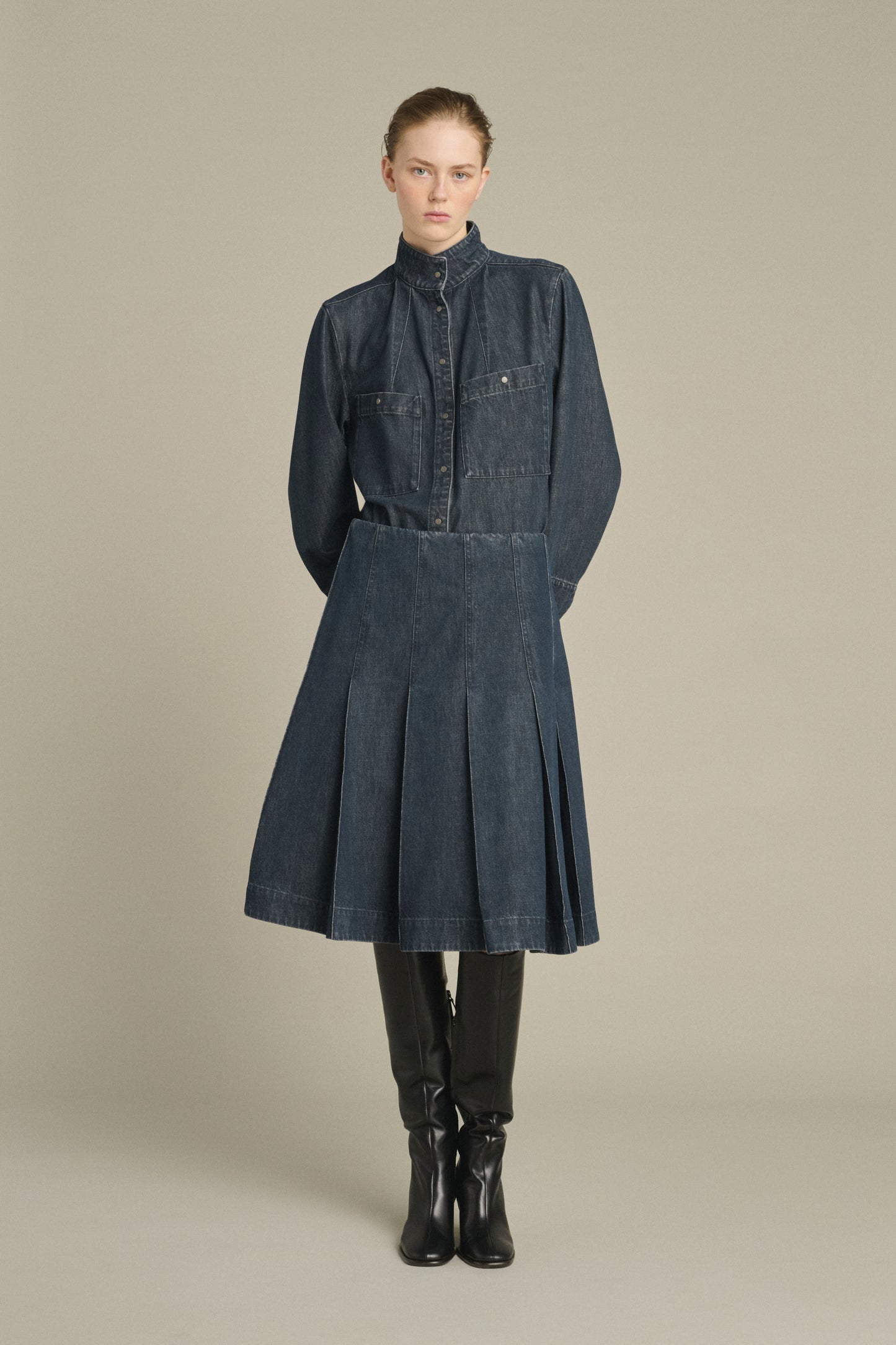 Leslie Shirt - Blue Grey - Cotton - Women