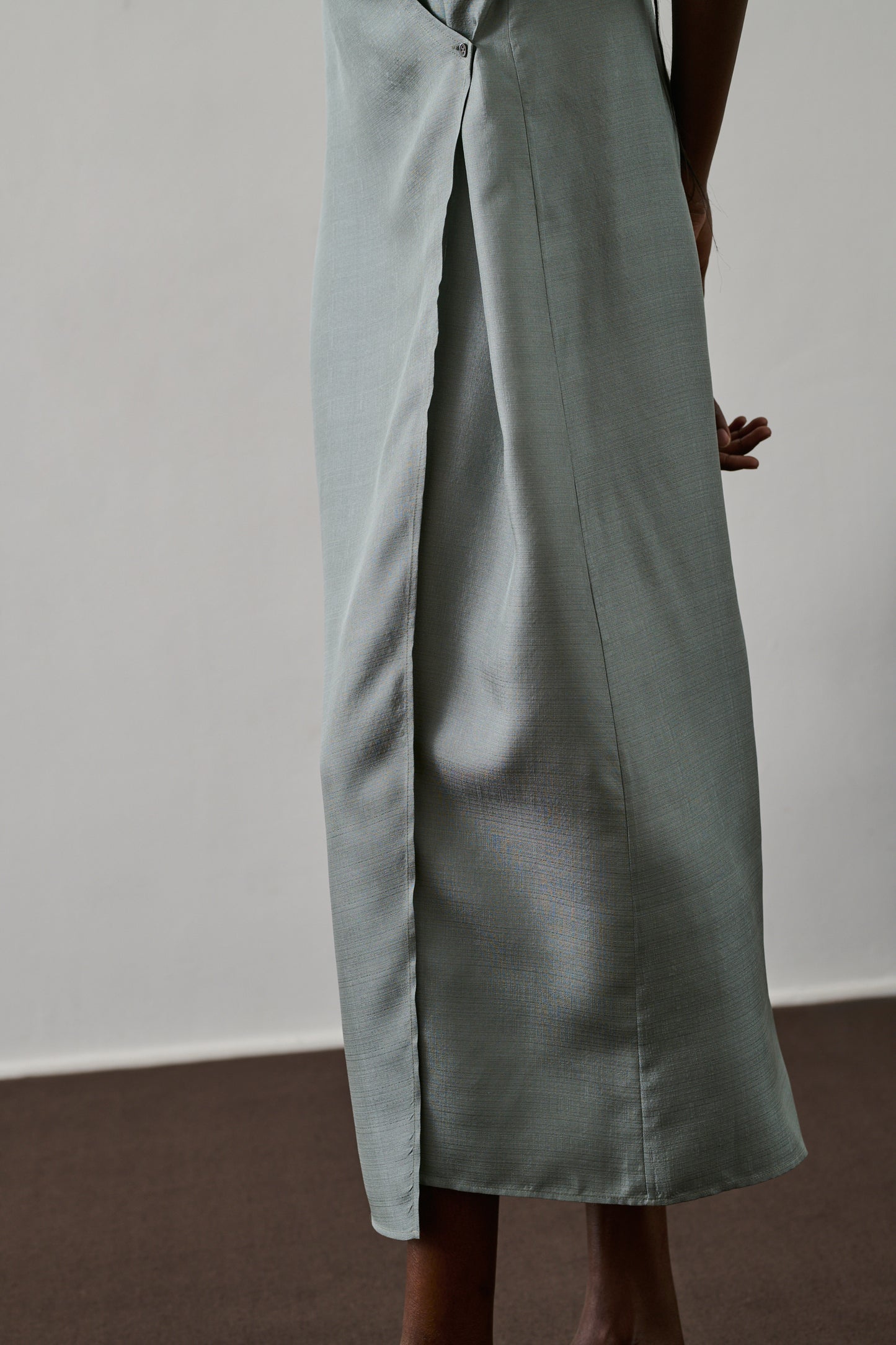 Robe Foggia - Bleu Glacé Foncé - Soie - Femme