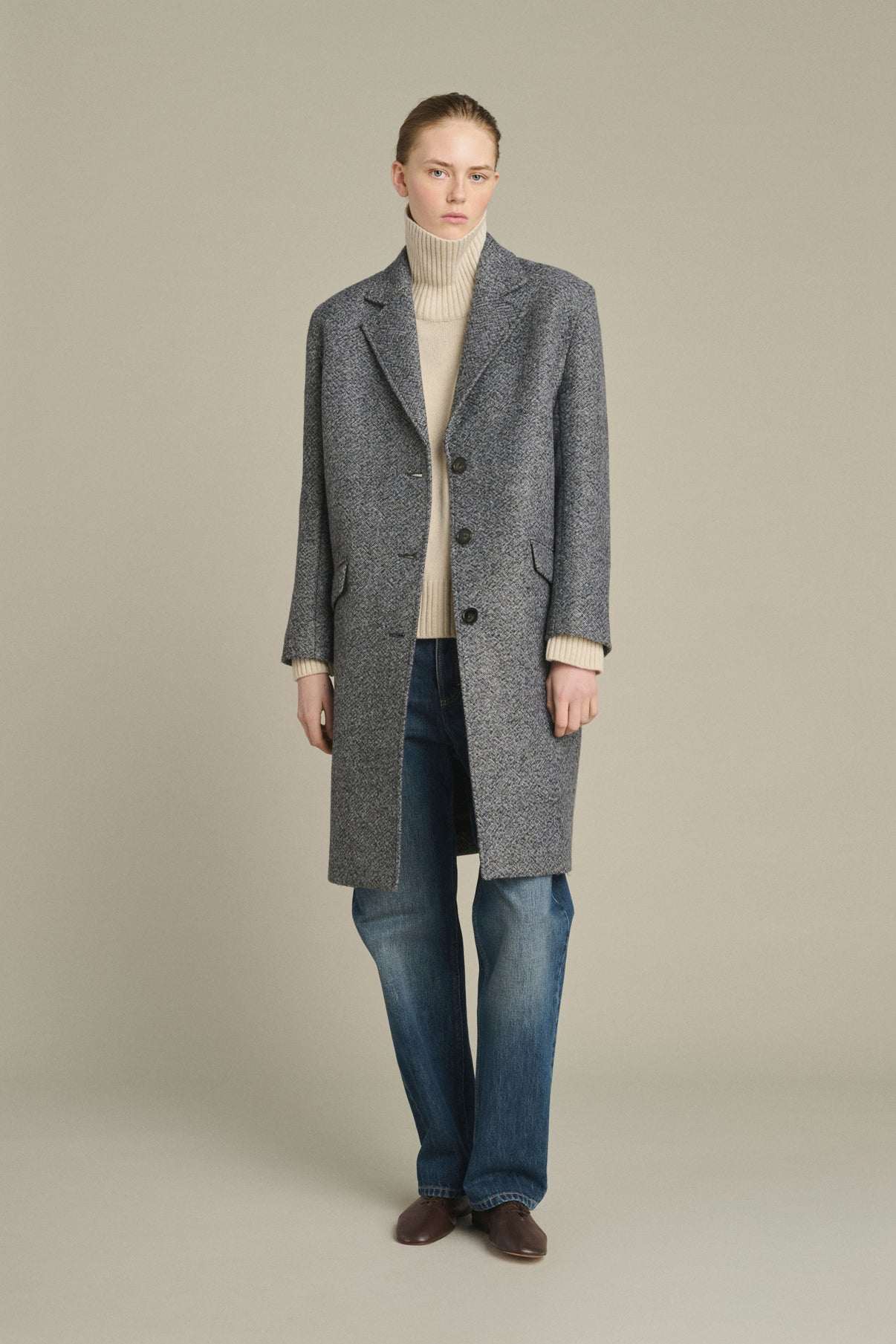 Cappotto Leon - Grigio/Nero - Lana - Donna vue 3