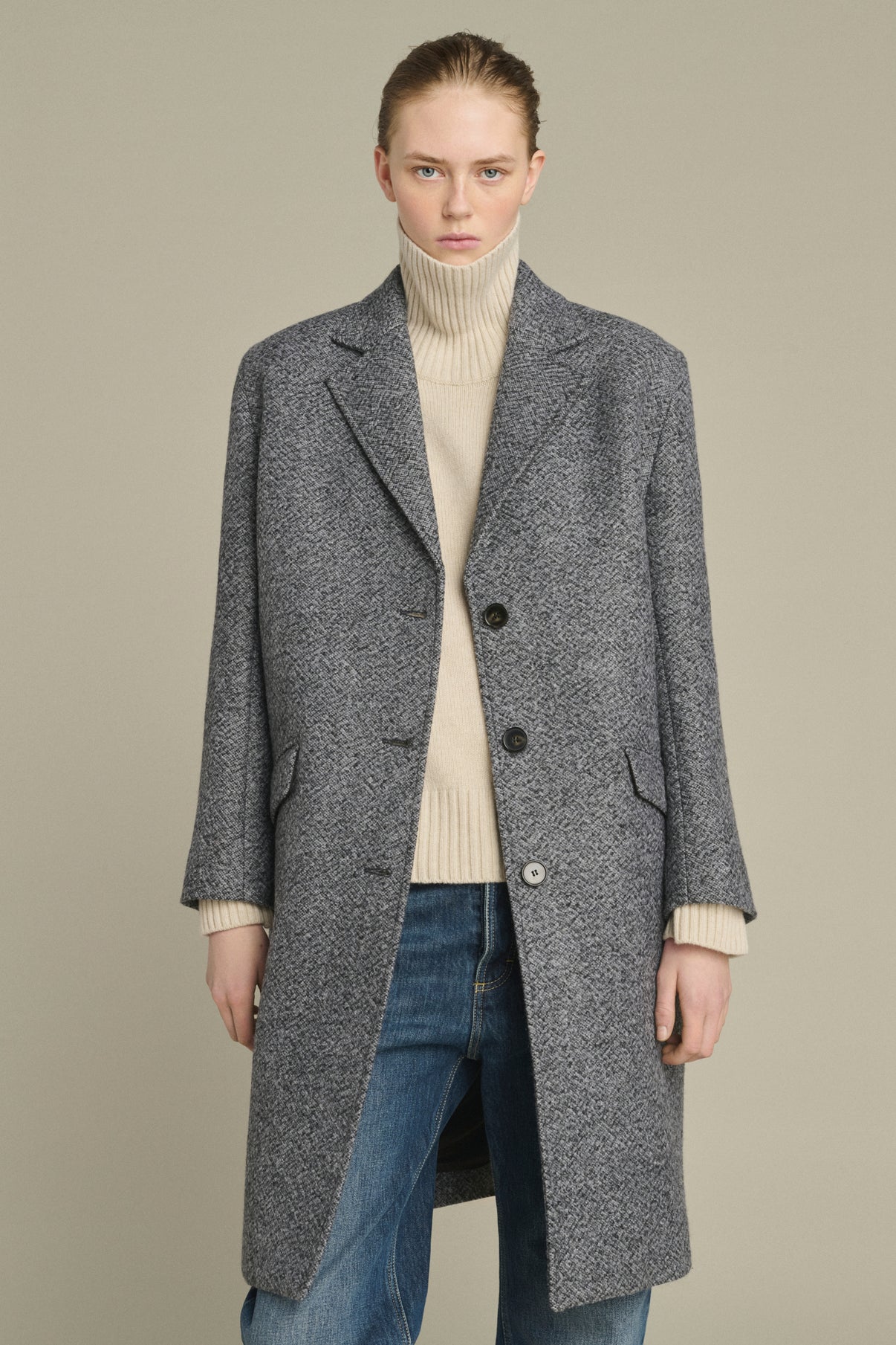 Cappotto Leon - Grigio/Nero - Lana - Donna vue 5