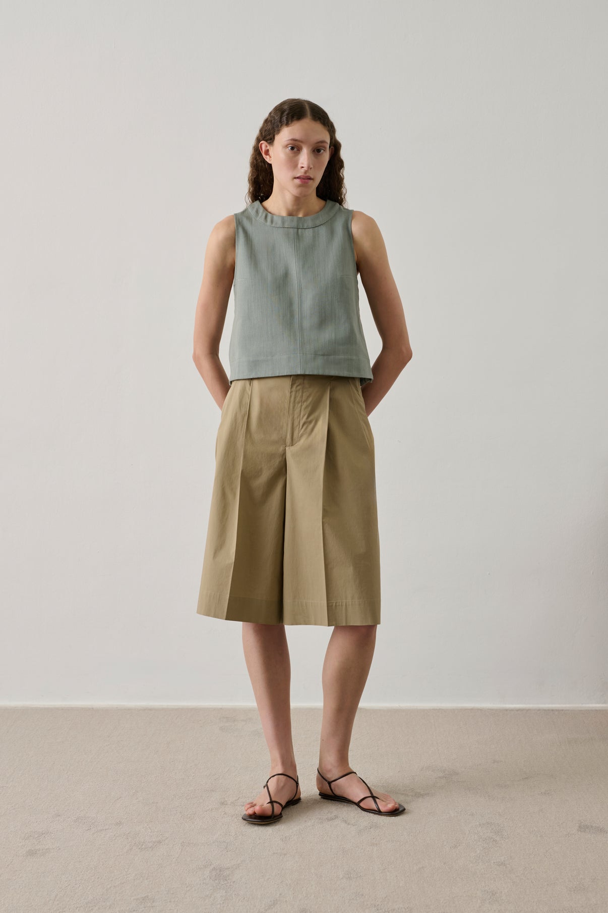Bermuda Imogen - Sabbia - Cotone - Donna vue 4