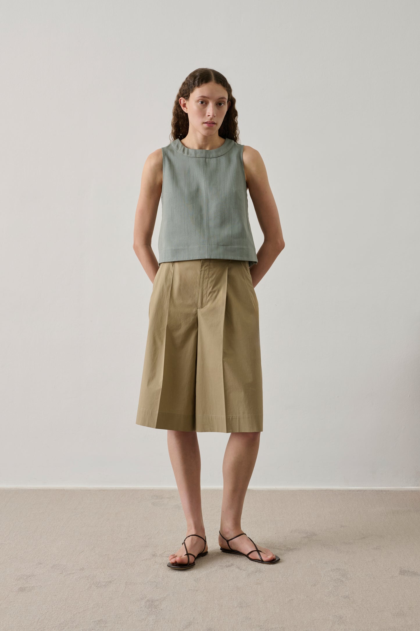 Bermuda Imogen - Sabbia - Cotone - Donna