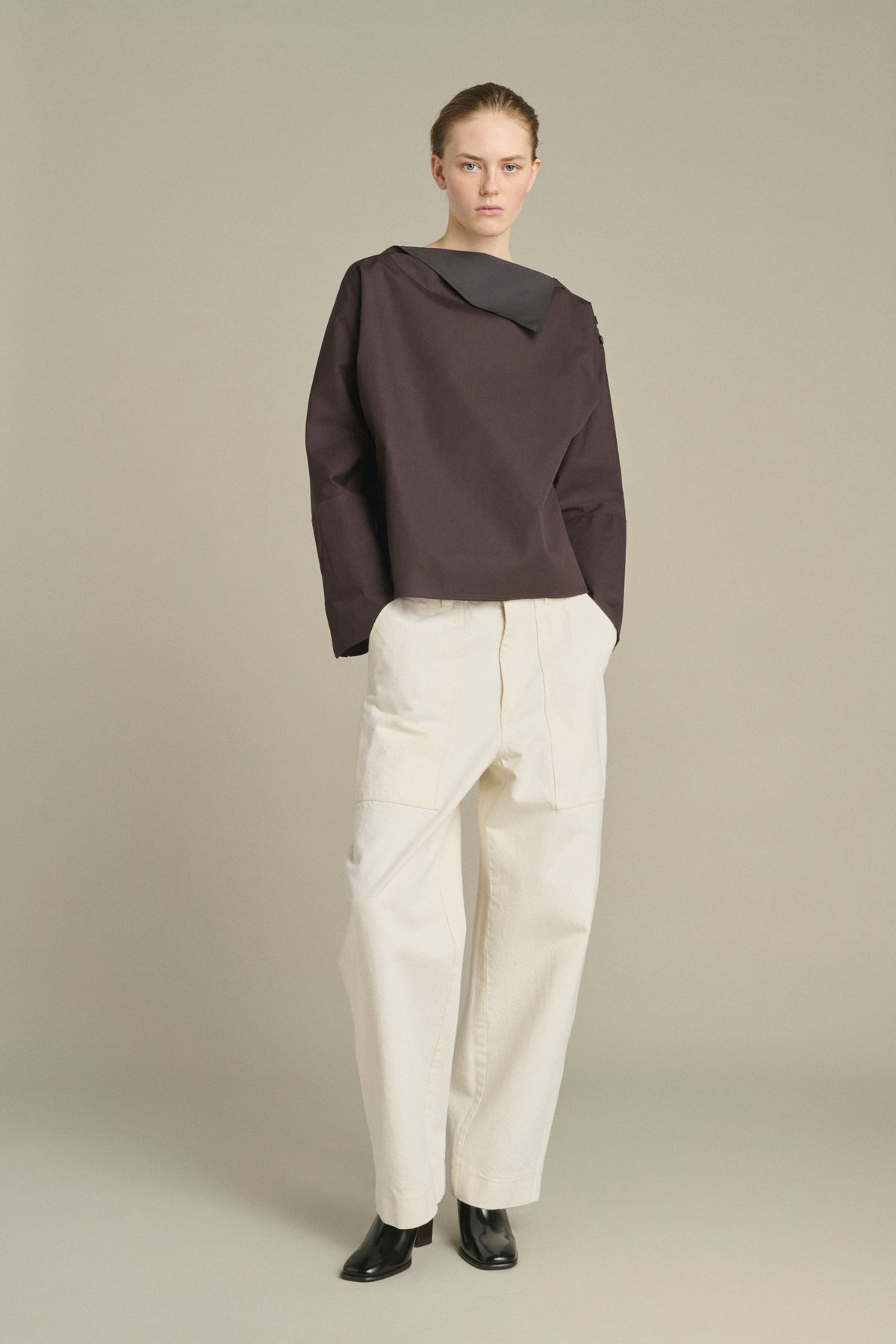 Mules Elba - Nero Pelle Lucida con Tacco Donna - Soeur vue 3