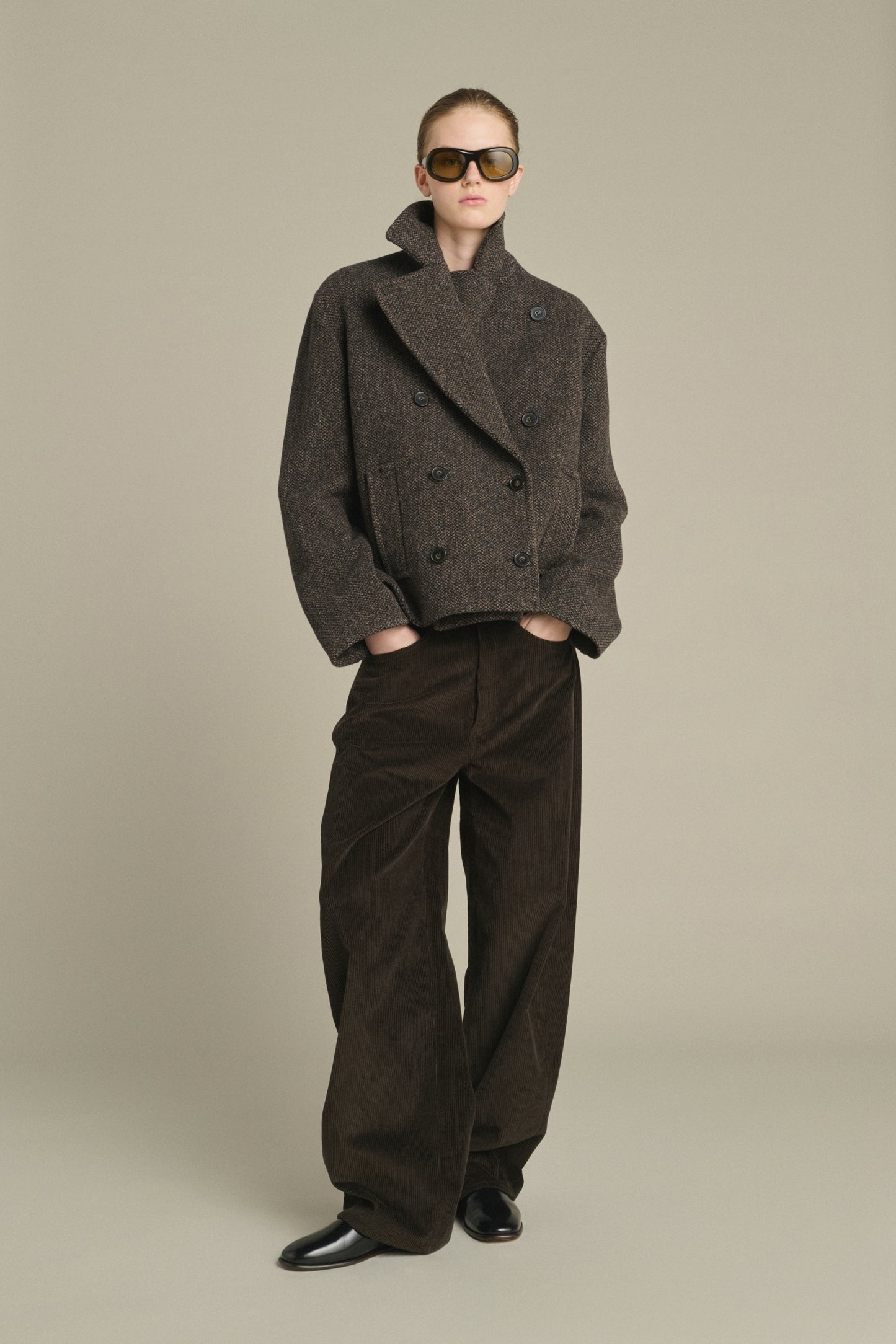 Manteau Joseph - Marron/Noir - Laine - Femme