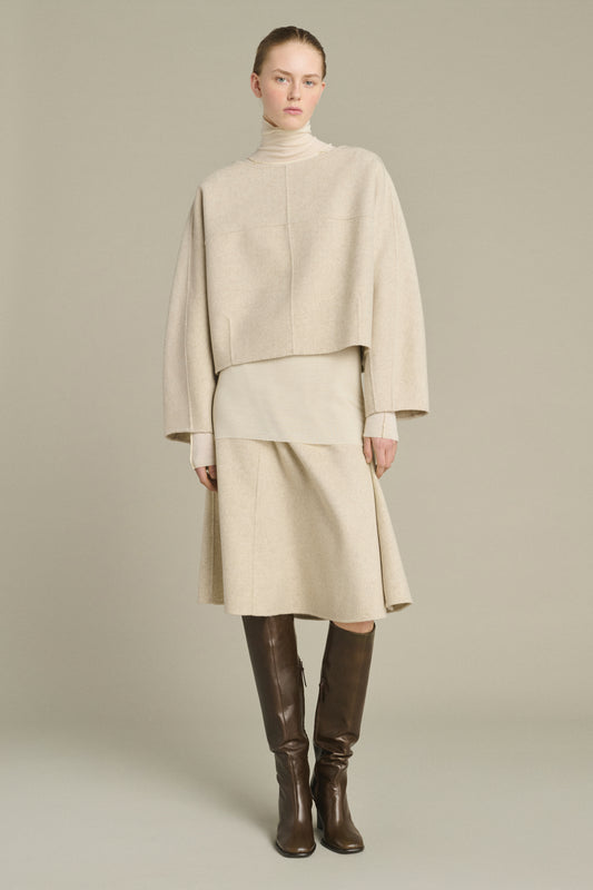 Maglione Hora - Ecru/Grigio - Lana - Donna