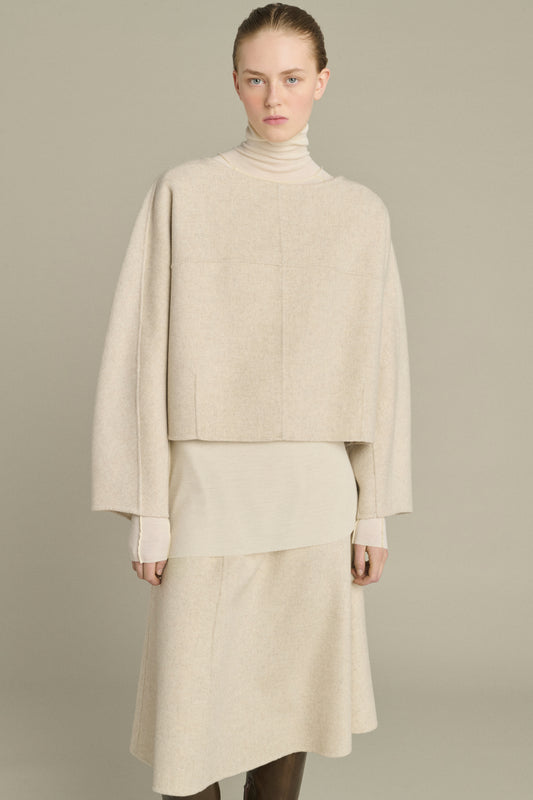 Maglione Hora - Ecru/Grigio - Lana - Donna