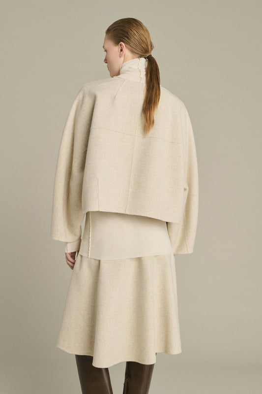 Maglione Hora - Ecru/Grigio - Lana - Donna