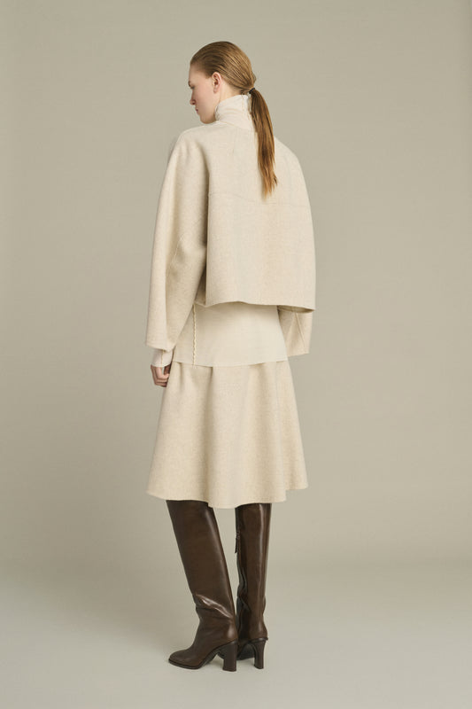 Maglione Hora - Ecru/Grigio - Lana - Donna