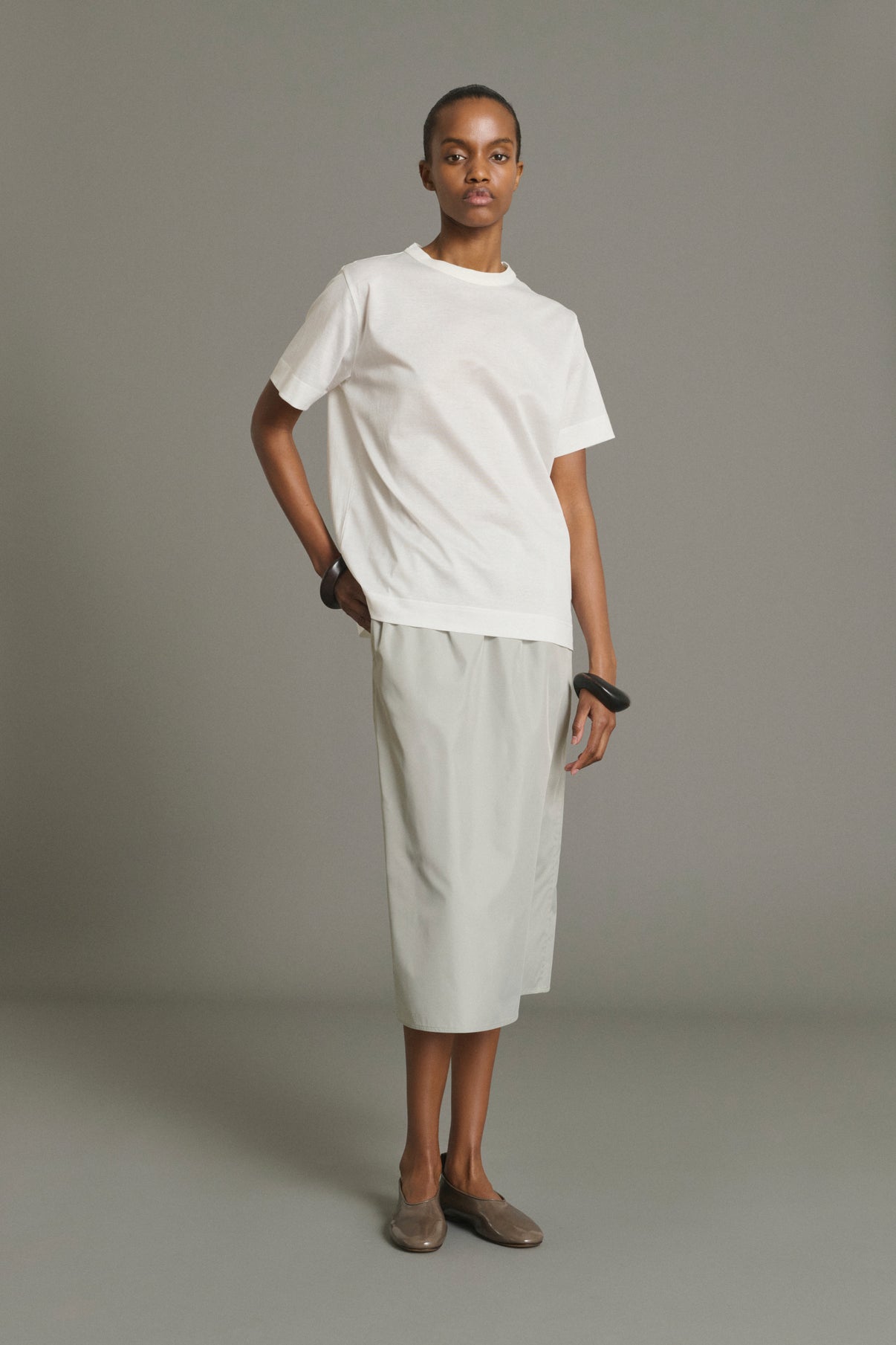 T-Shirt Basic - Blanc Coton Mercerisé Femme - Soeur vue 5
