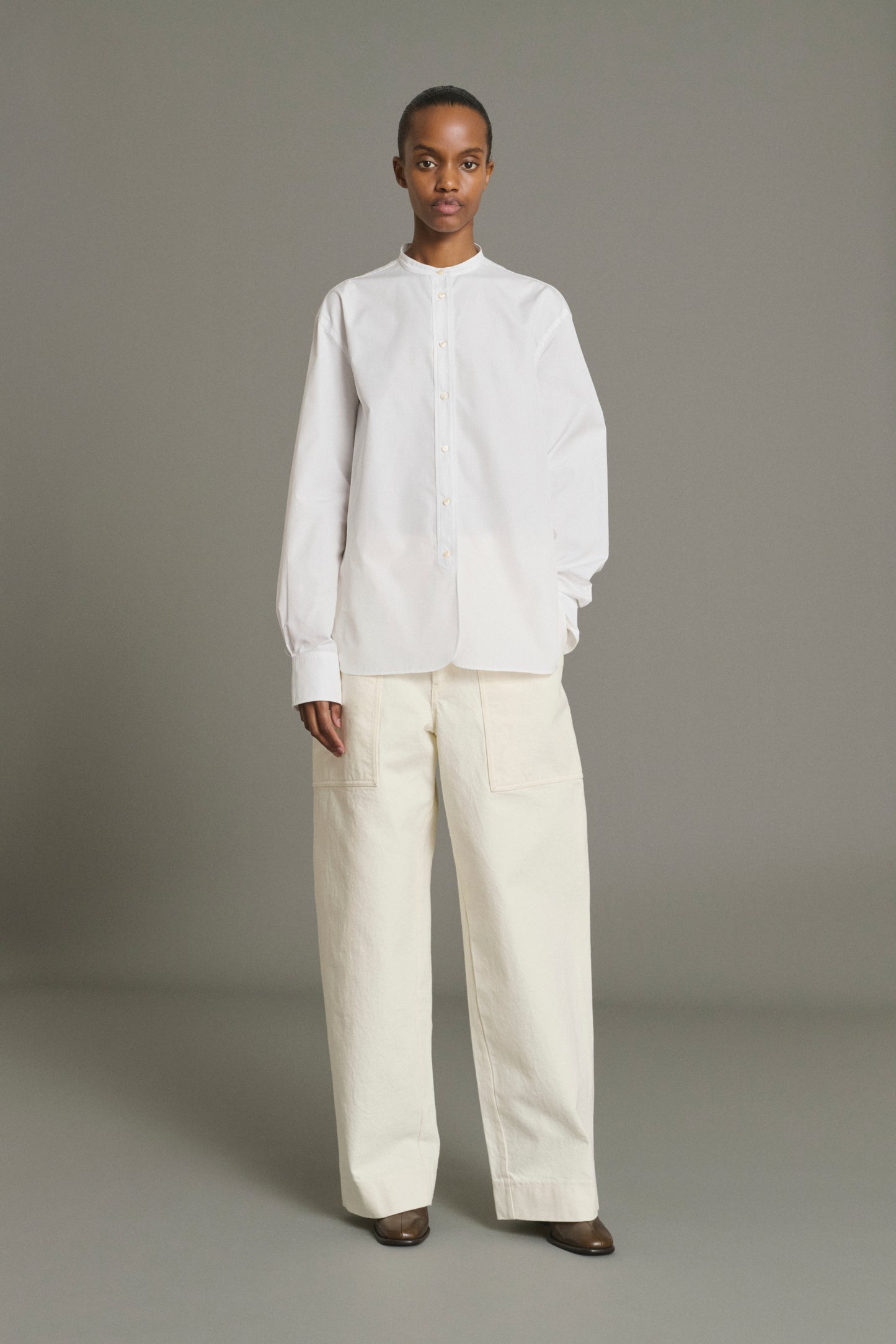 Chemise Bermudes - Blanc Popeline Bio Femme - Soeur