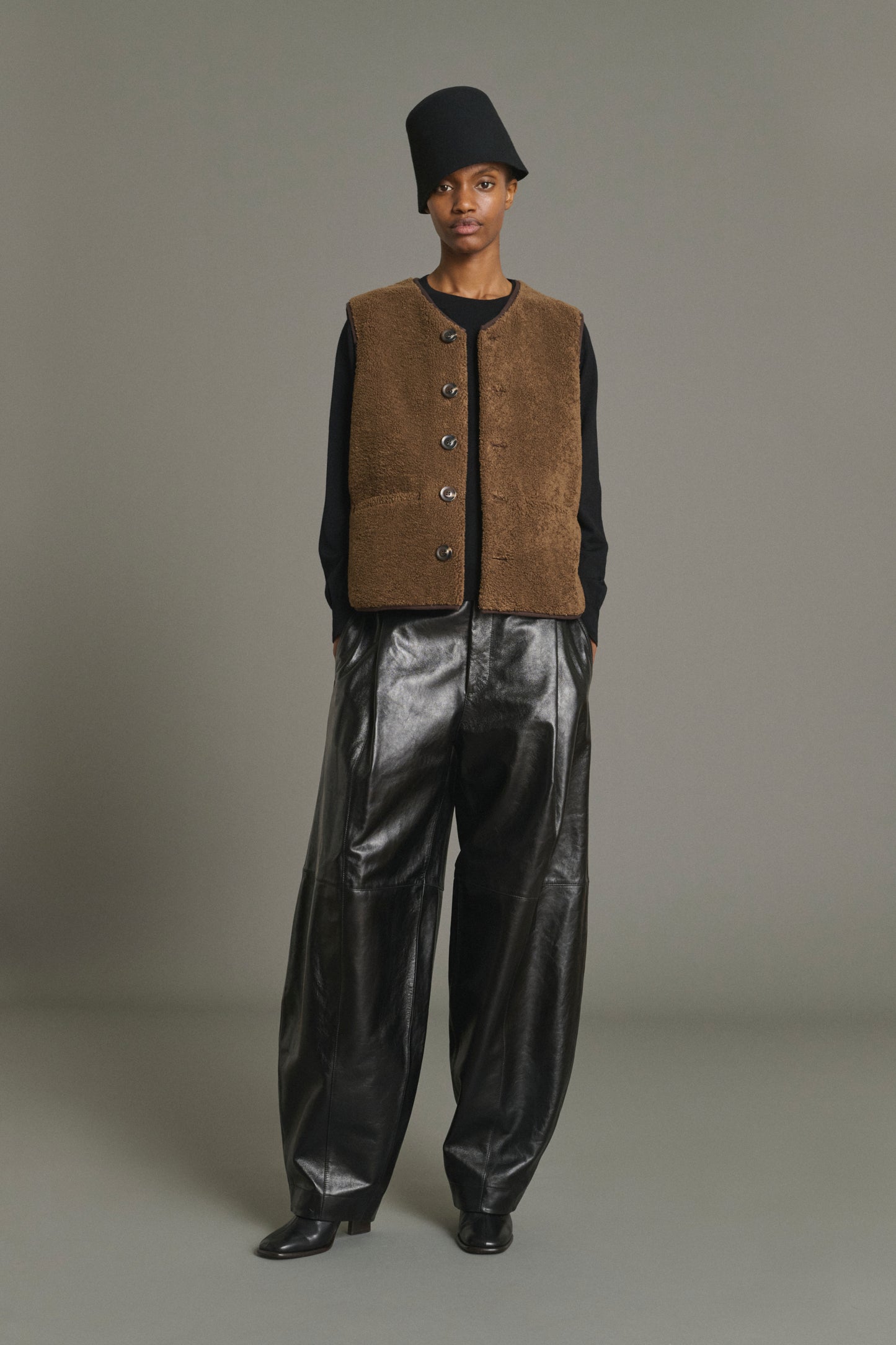 Gilet Fusil - Marrone Pelliccia Sintetica Donna - Soeur