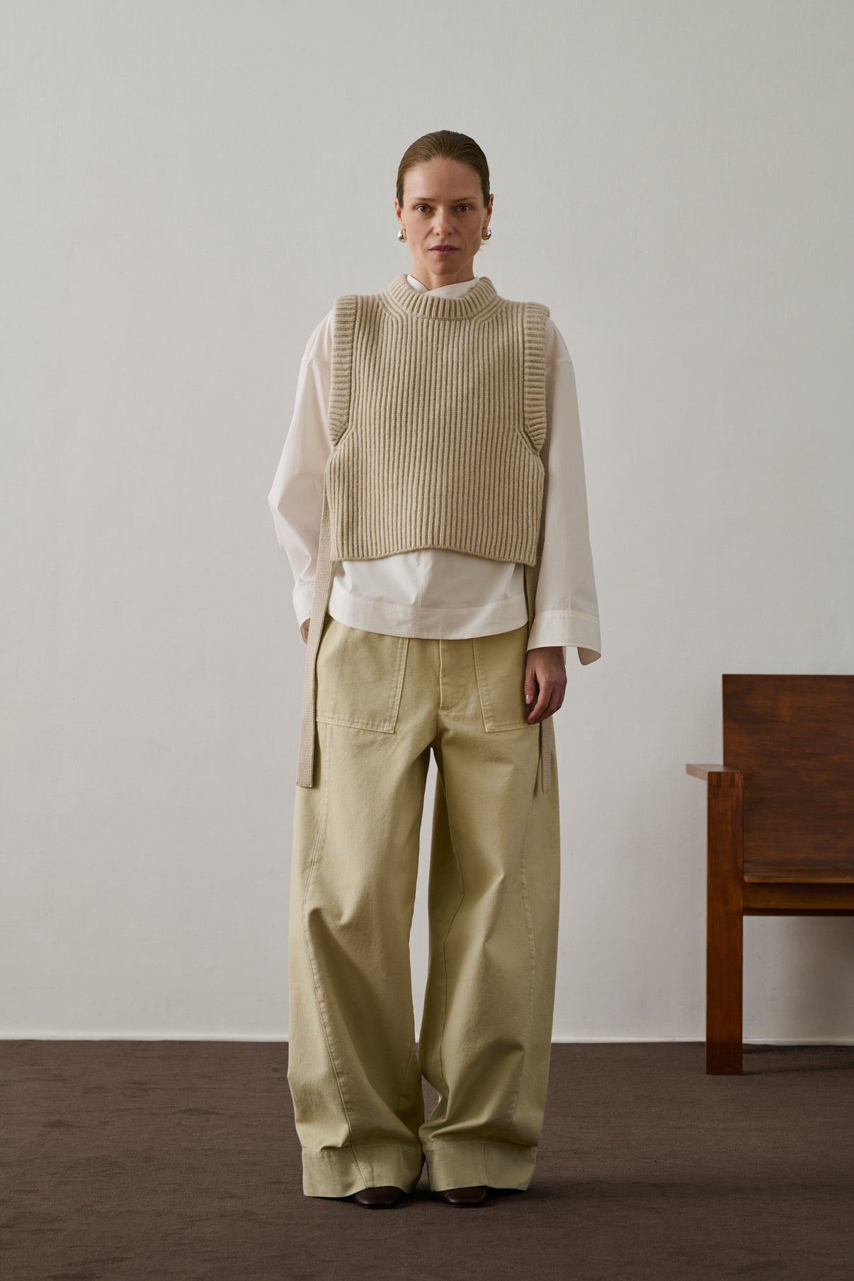 Pull Firmus - Écru Chiné - Laine - Femme vue 1