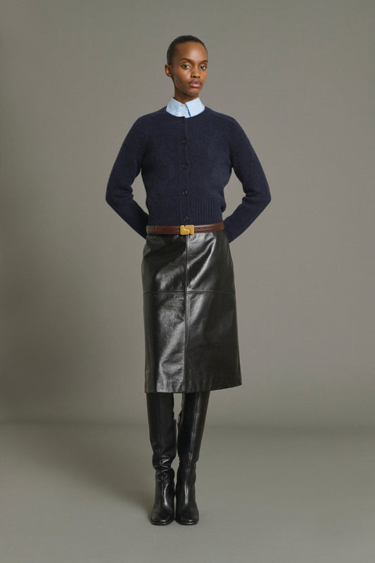 Cardigan Lyne - Navy - Laine - Femme