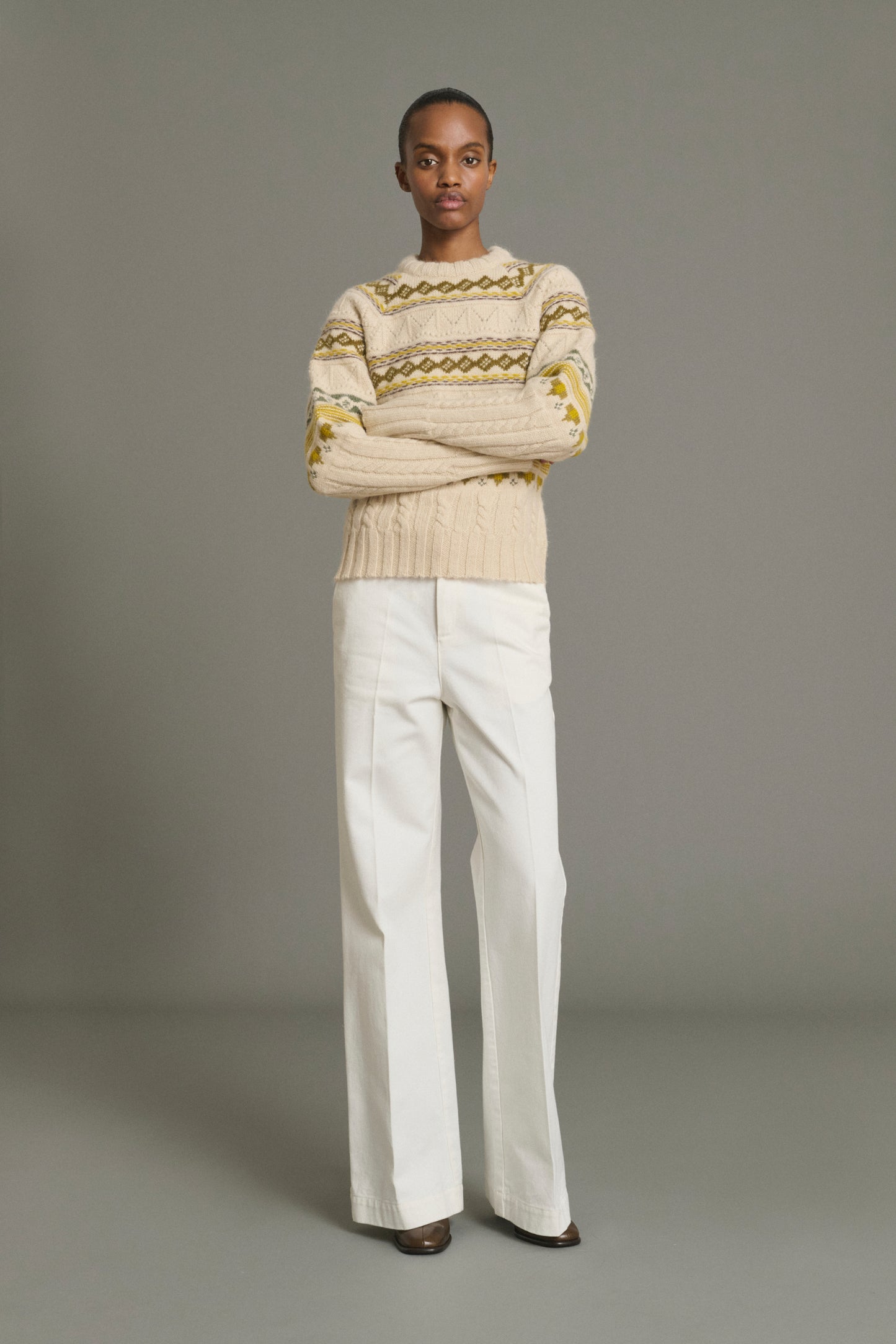 Jeans California - Gesso Denim Svasato Femme - Soeur