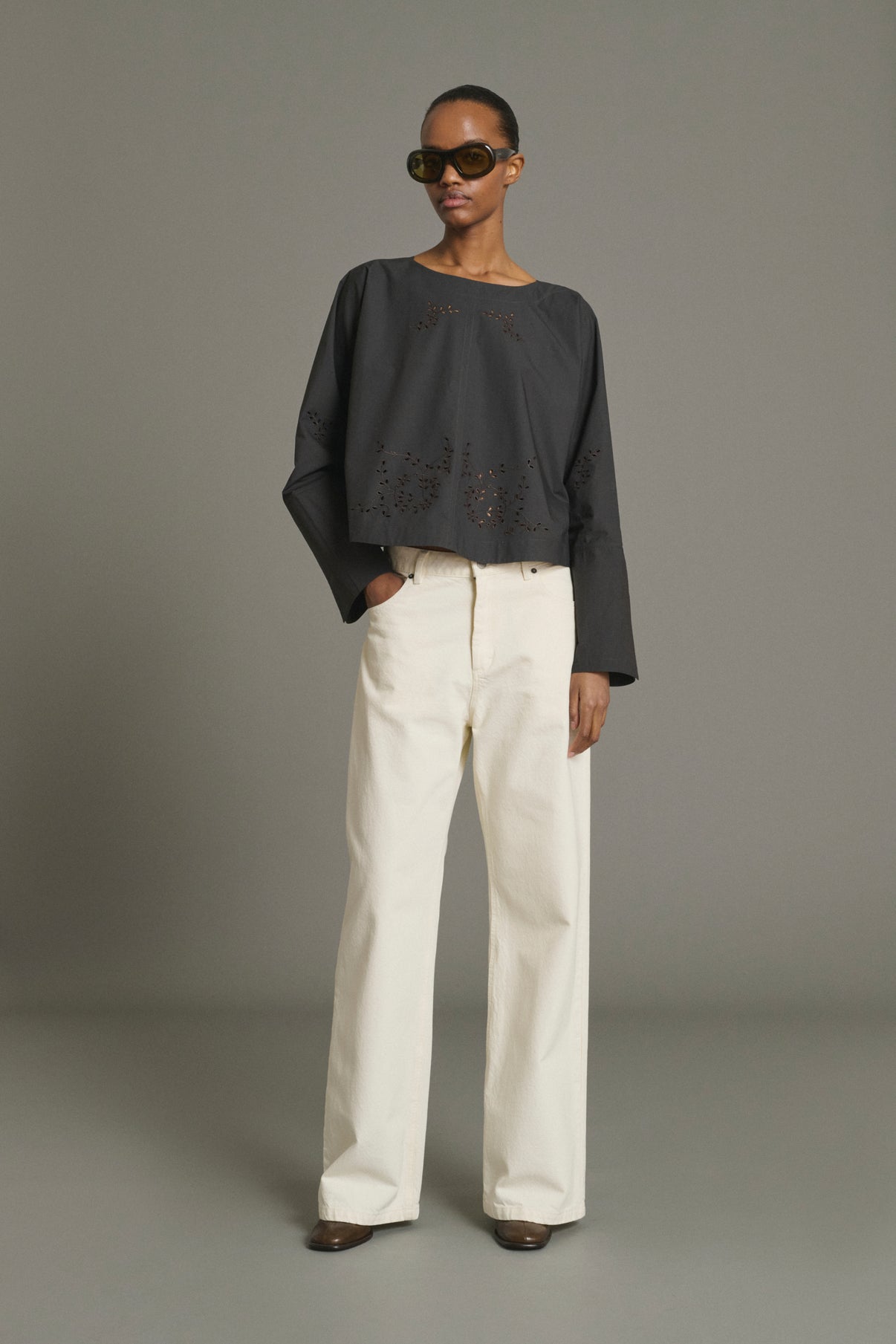 Blouse Hansel - Gris Anthracite - Coton - Femme vue 1