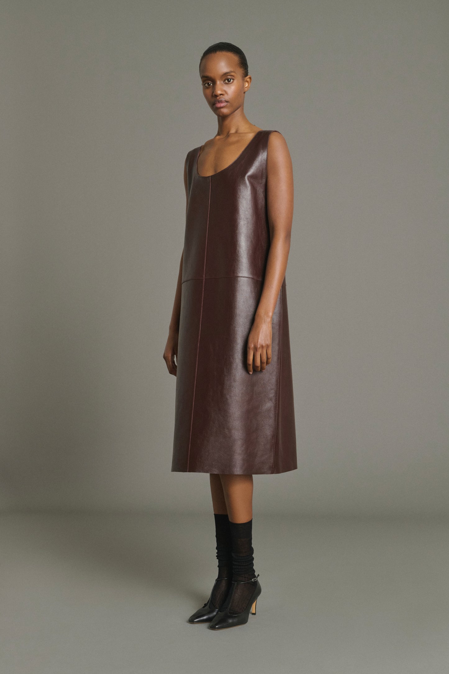 Robe Joa - Bordeaux - Cuir - Femme