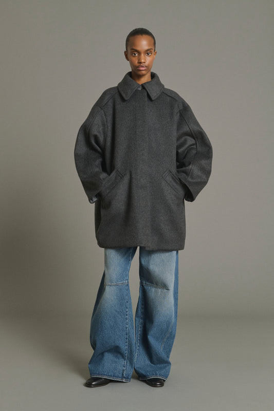Cappotto Kasper - Antracite Melange - Lana - Donna