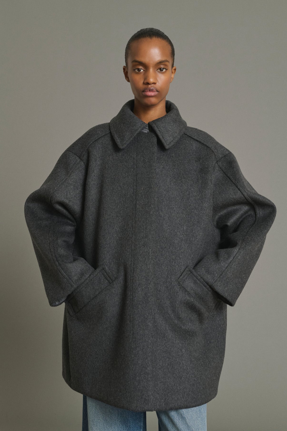 Cappotto Kasper - Antracite Melange - Lana - Donna vue 3