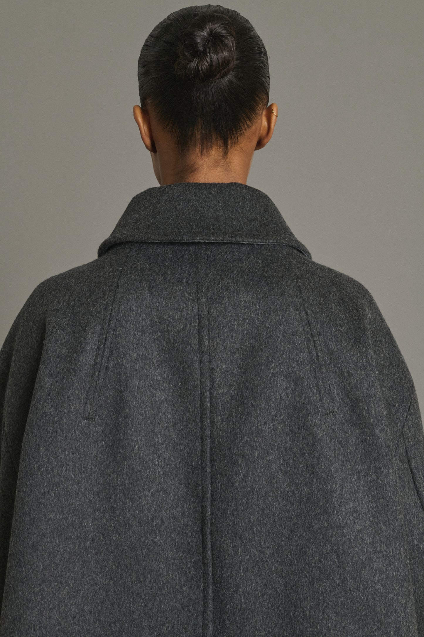 Cappotto Kasper - Antracite Melange - Lana - Donna