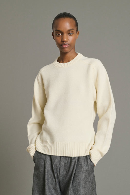 Maglione Jeremie - Écru - Lana Merino - Donna