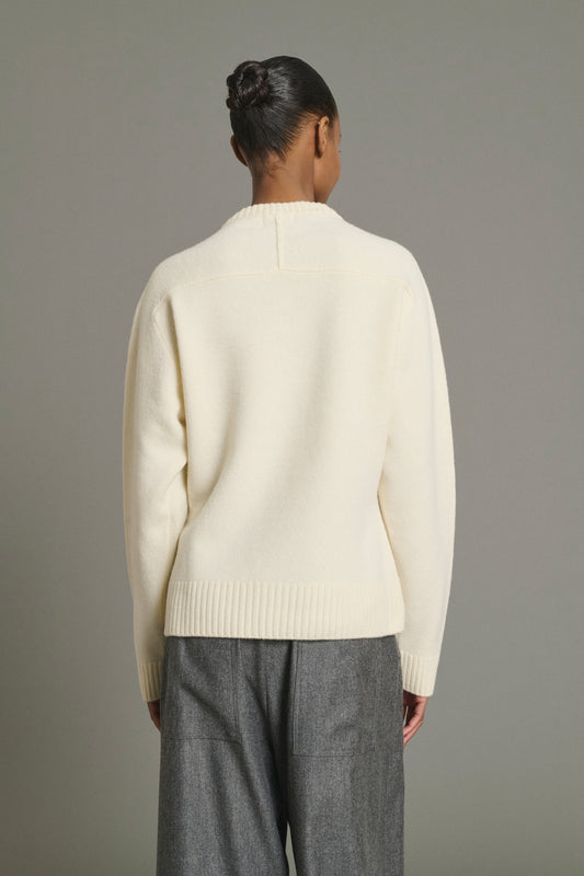 Maglione Jeremie - Écru - Lana Merino - Donna