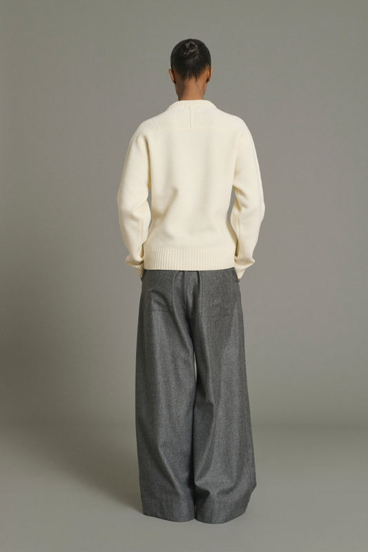 Maglione Jeremie - Écru - Lana Merino - Donna