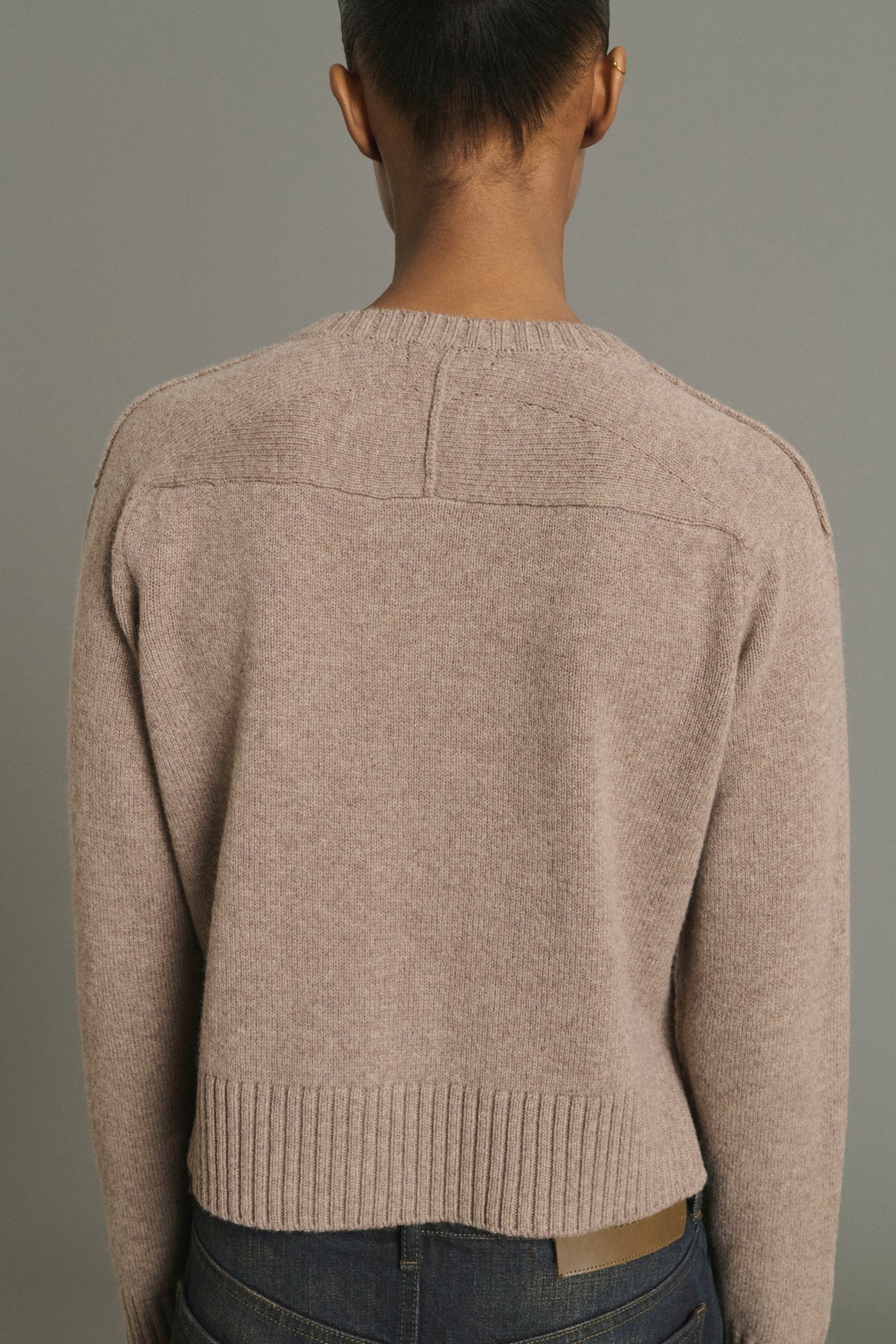 Cardigan Virginia - Beige Chiné - Lana Merino - Donna vue 2