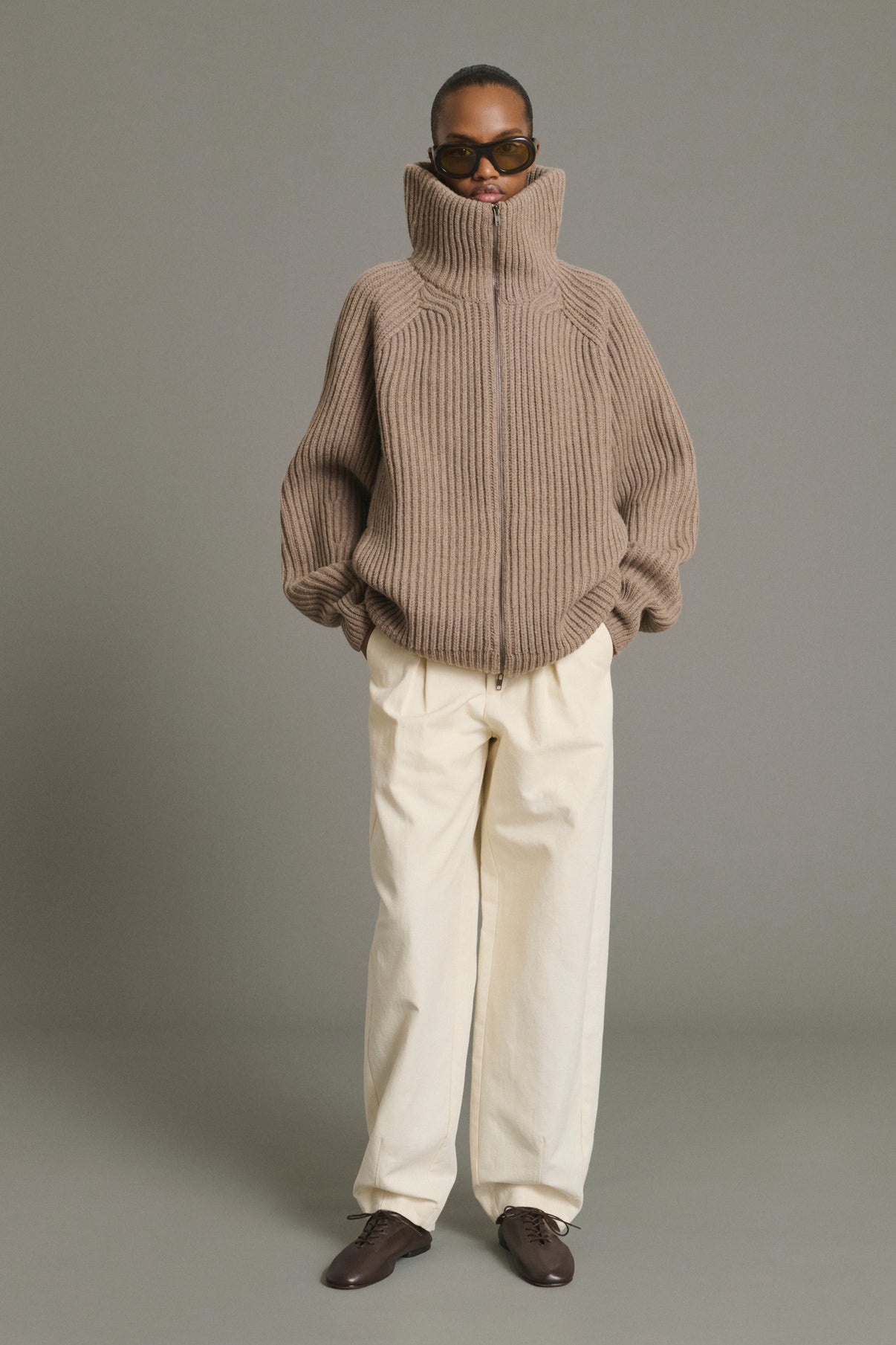 Pantalon Baptiste - Écru - Coton - Femme vue 1