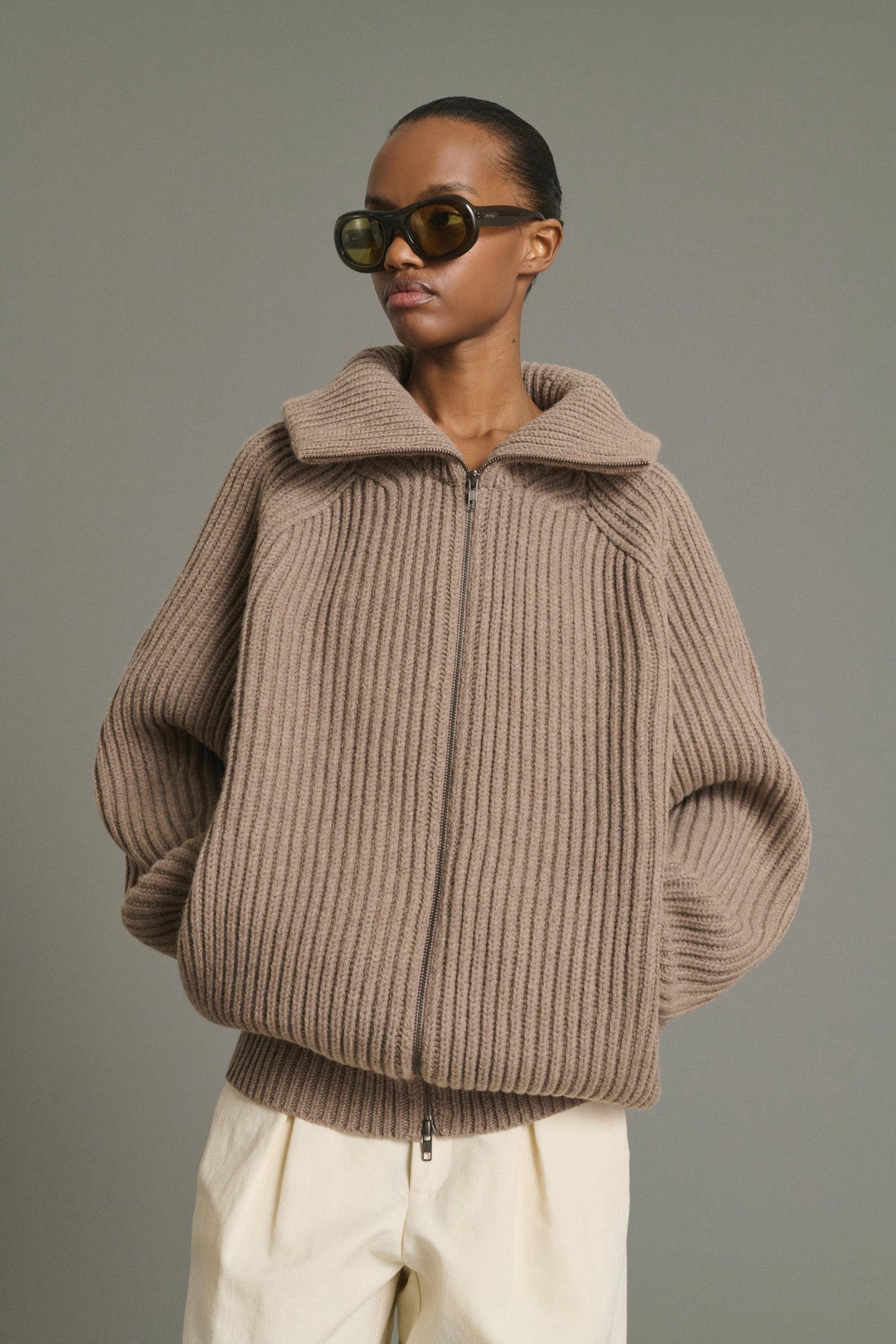 Giacca Jasper - Beige Chiné - Lana Merino - Donna