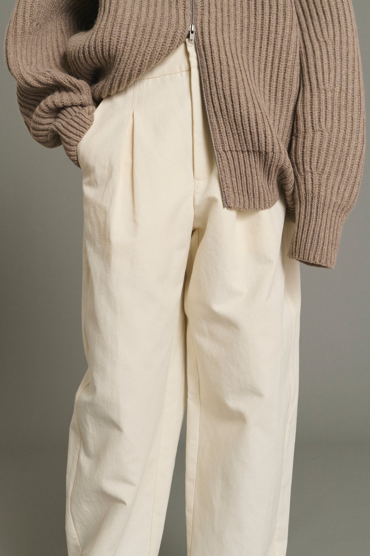 Pantalon Baptiste - Écru - Coton - Femme vue 5