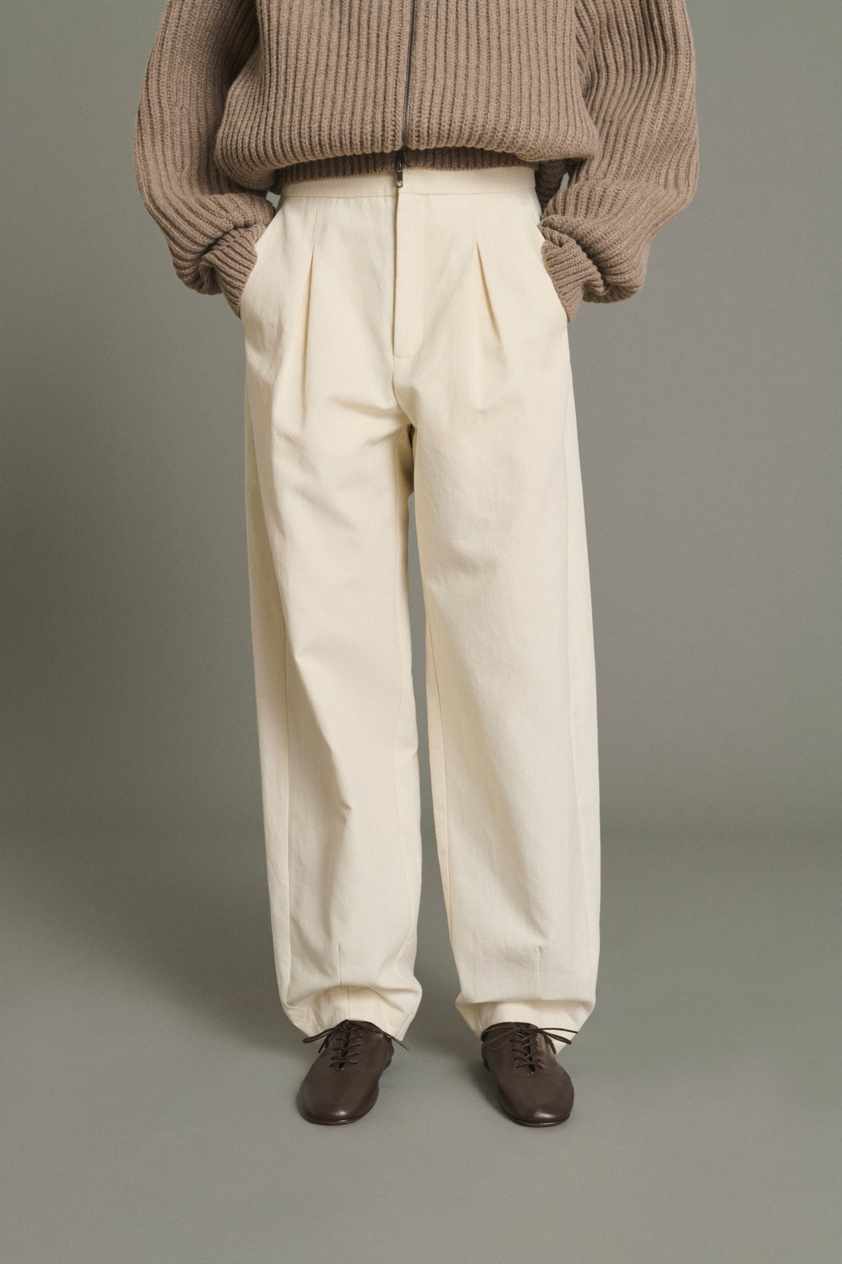Pantalon Baptiste - Écru - Coton - Femme vue 3