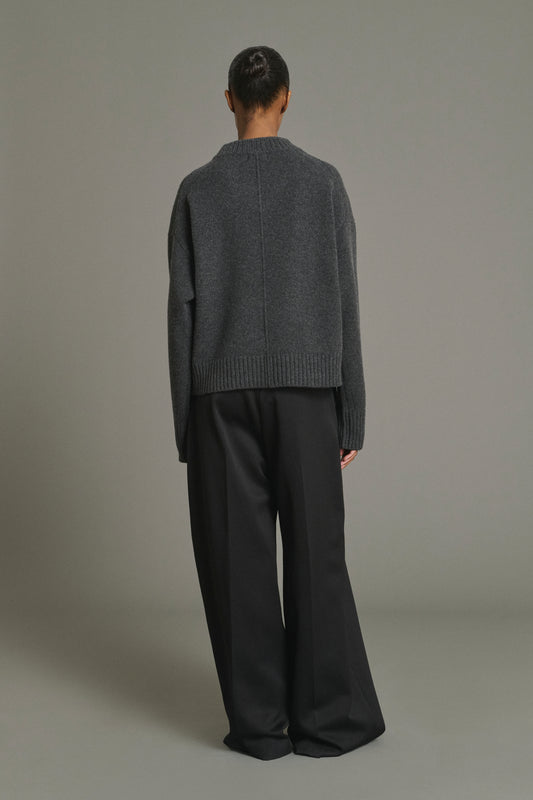 Maglione Julie - Grigio Antracite - Lana Merino - Donna