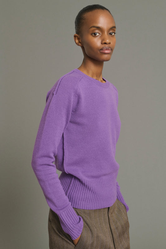 Pull Jamie - Violet - Laine Mérinos - Femme