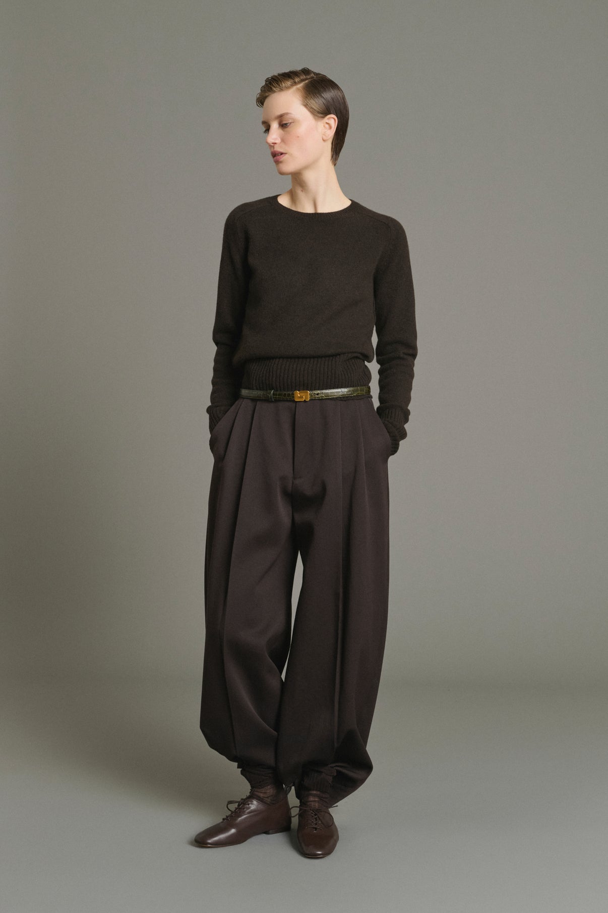 Maglione Jamie - Cioccolato - Lana Merino - Donna vue 1