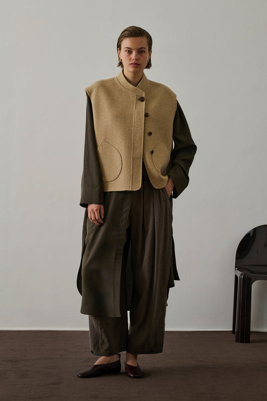 Blouson Adeline - Beige Chiné - Laine - Femme
