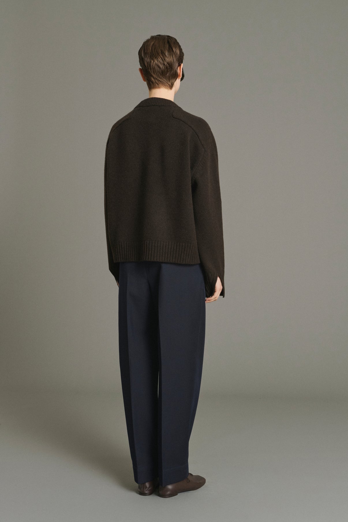 Pullover Will - Chocolate - Merino Wool - Women vue 2