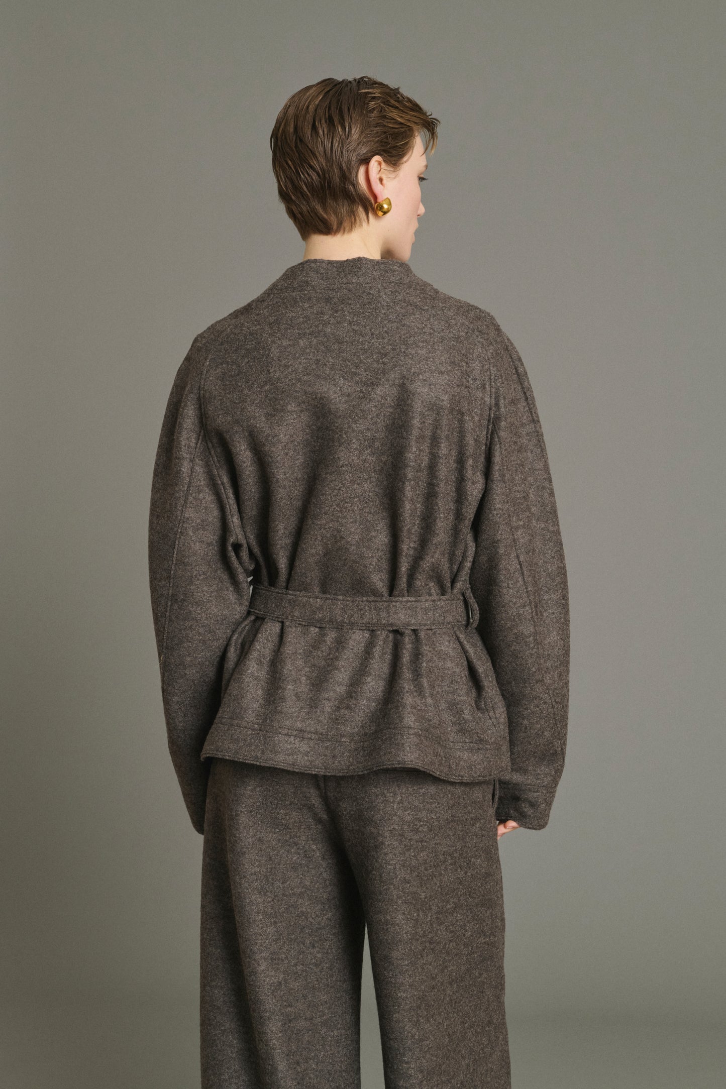 Giacca Theia - Tortora Melange - Lana - Donna