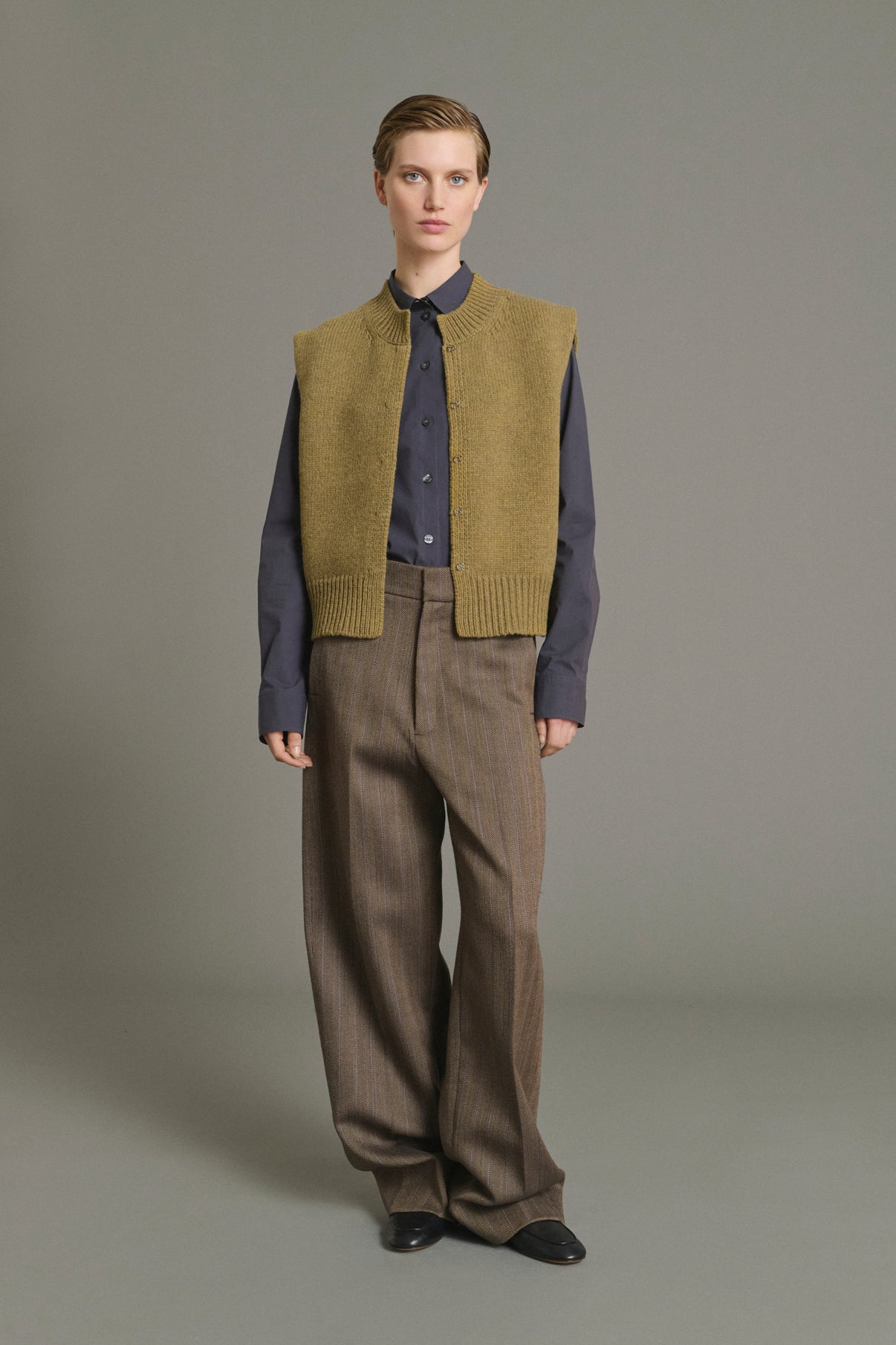 Cardigan Kalyanee - Verde tiglio - Lana - Donna vue 1