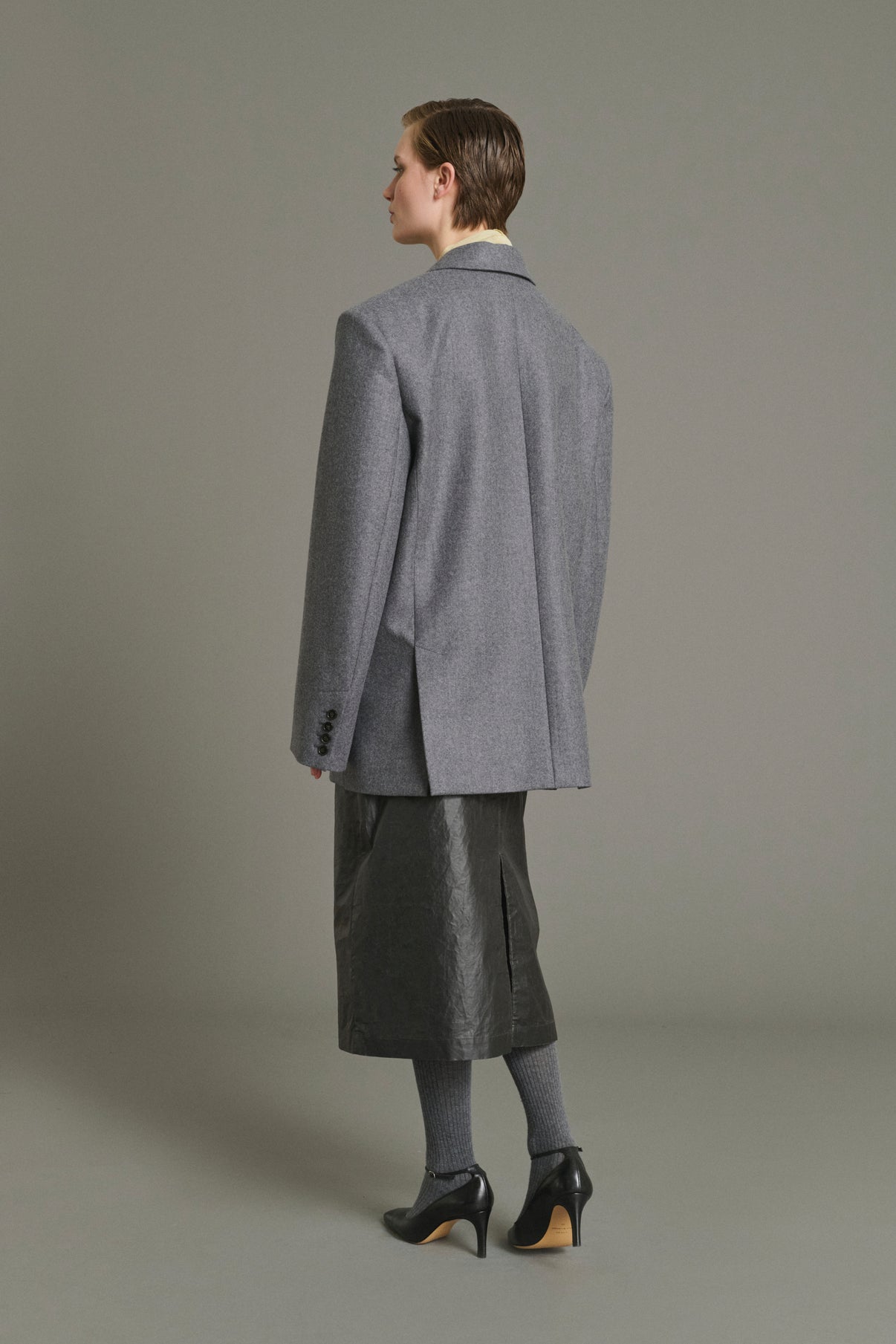 Giacca Helga - Grigio melange - Lana - Donna vue 3