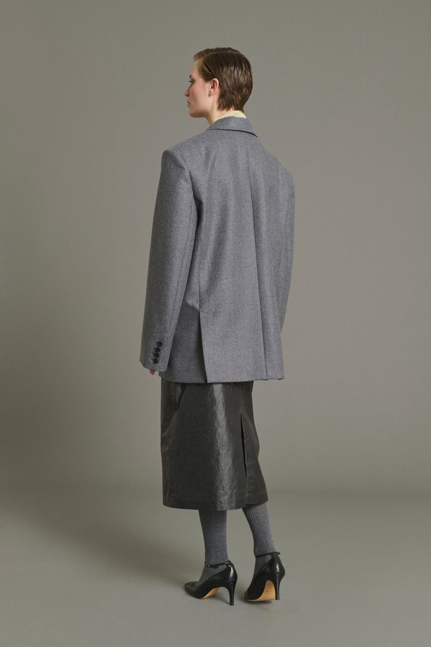 Giacca Helga - Grigio melange - Lana - Donna