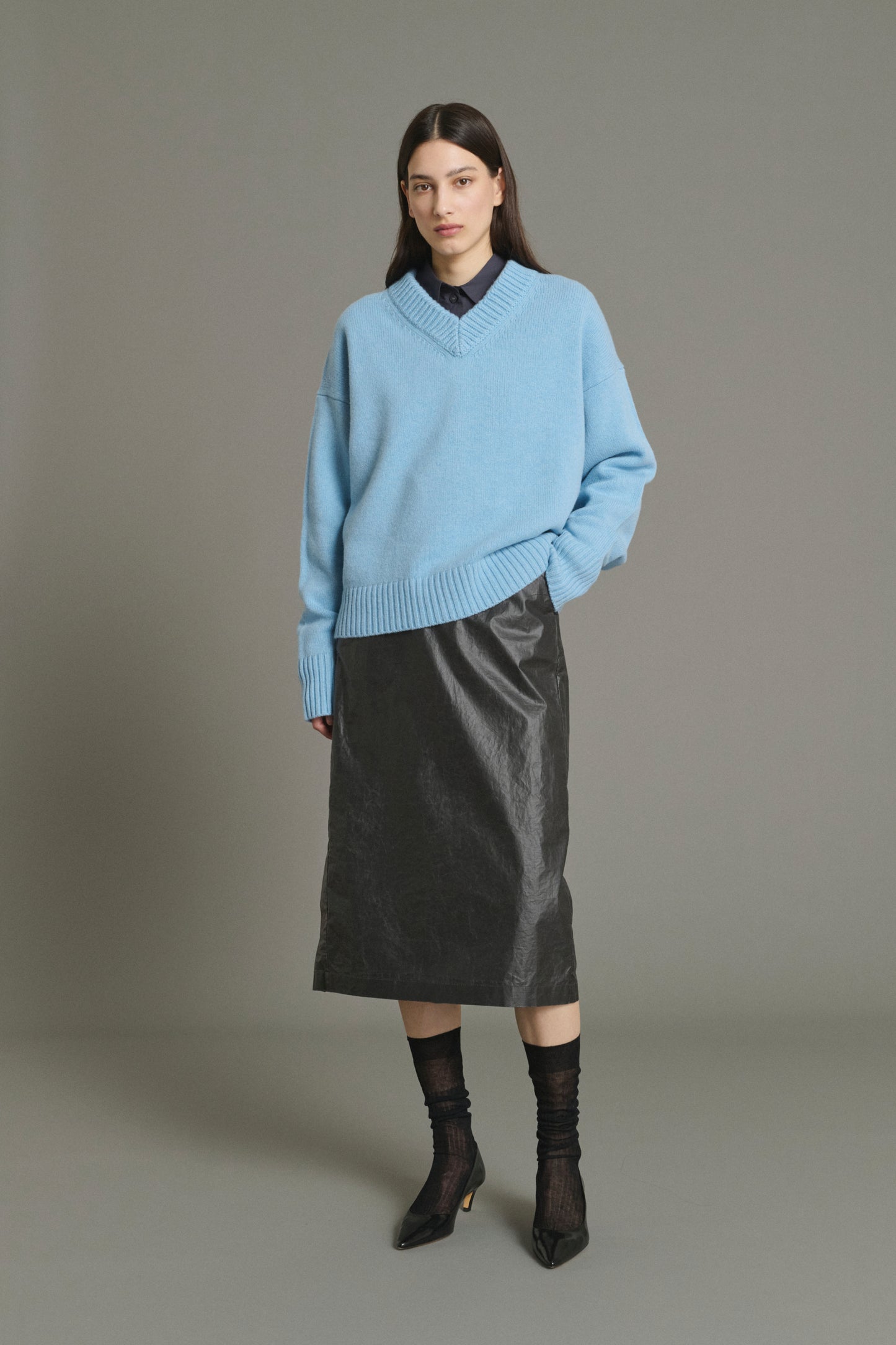 Maglione Julie - Azzurro - Lana Merino - Donna