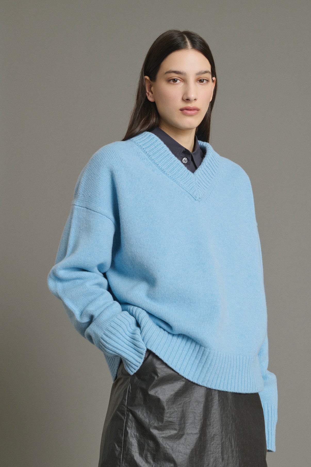 Maglione Julie - Azzurro - Lana Merino - Donna vue 3