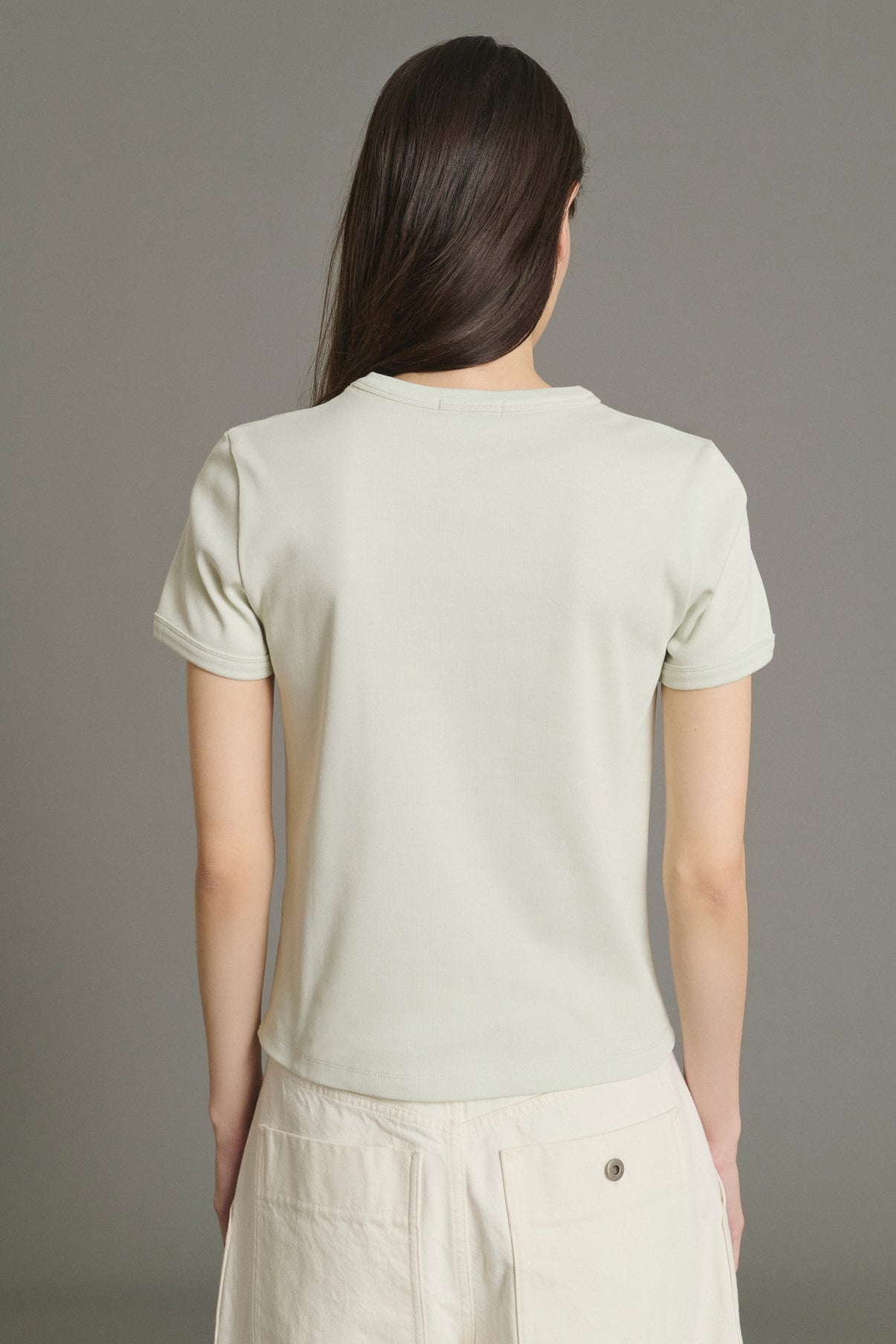 T-shirt Aristide - Menta - Cotone - Donna vue 3