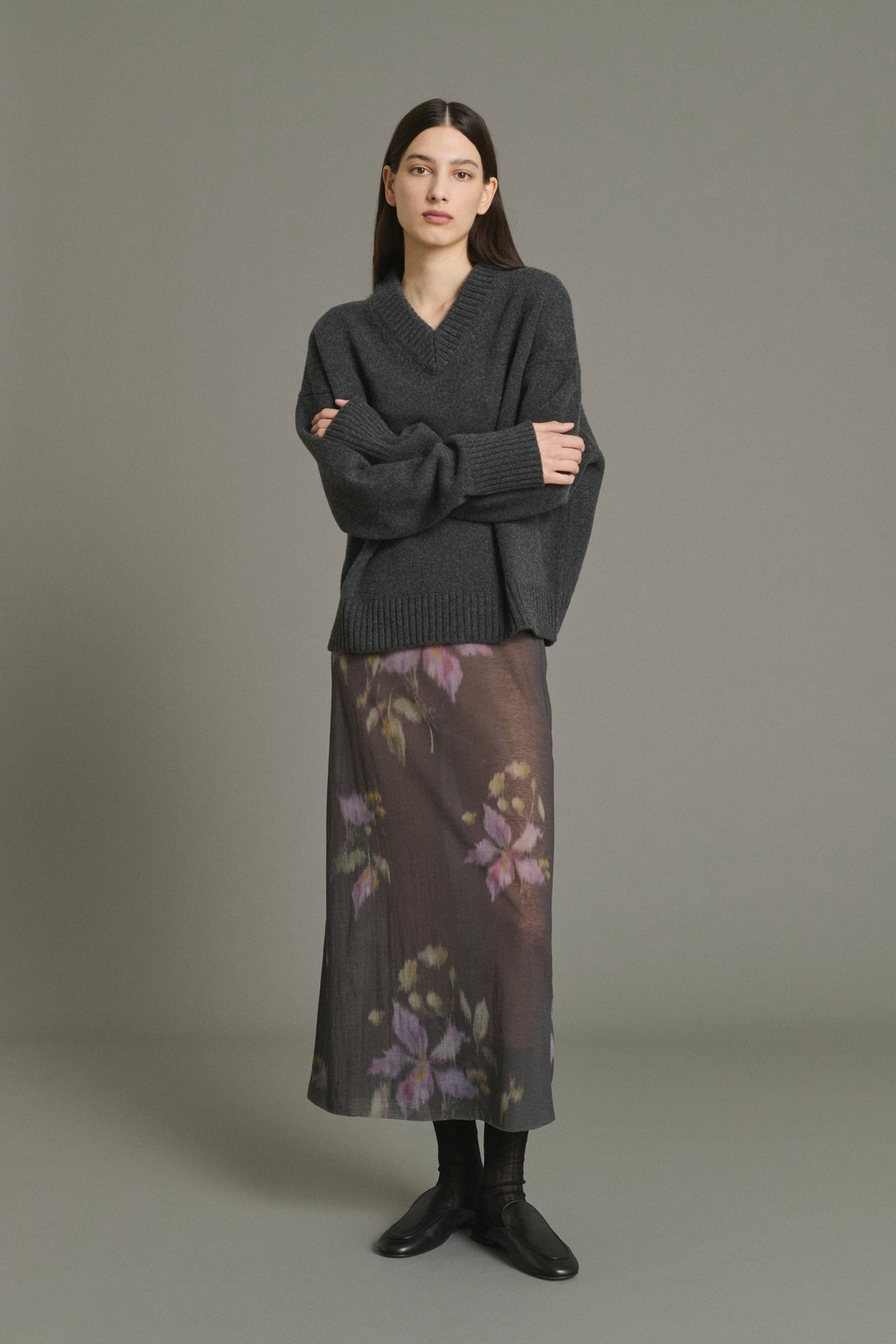 Jupe Bahia - Anthracite/Violet - Coton - Femme vue 1