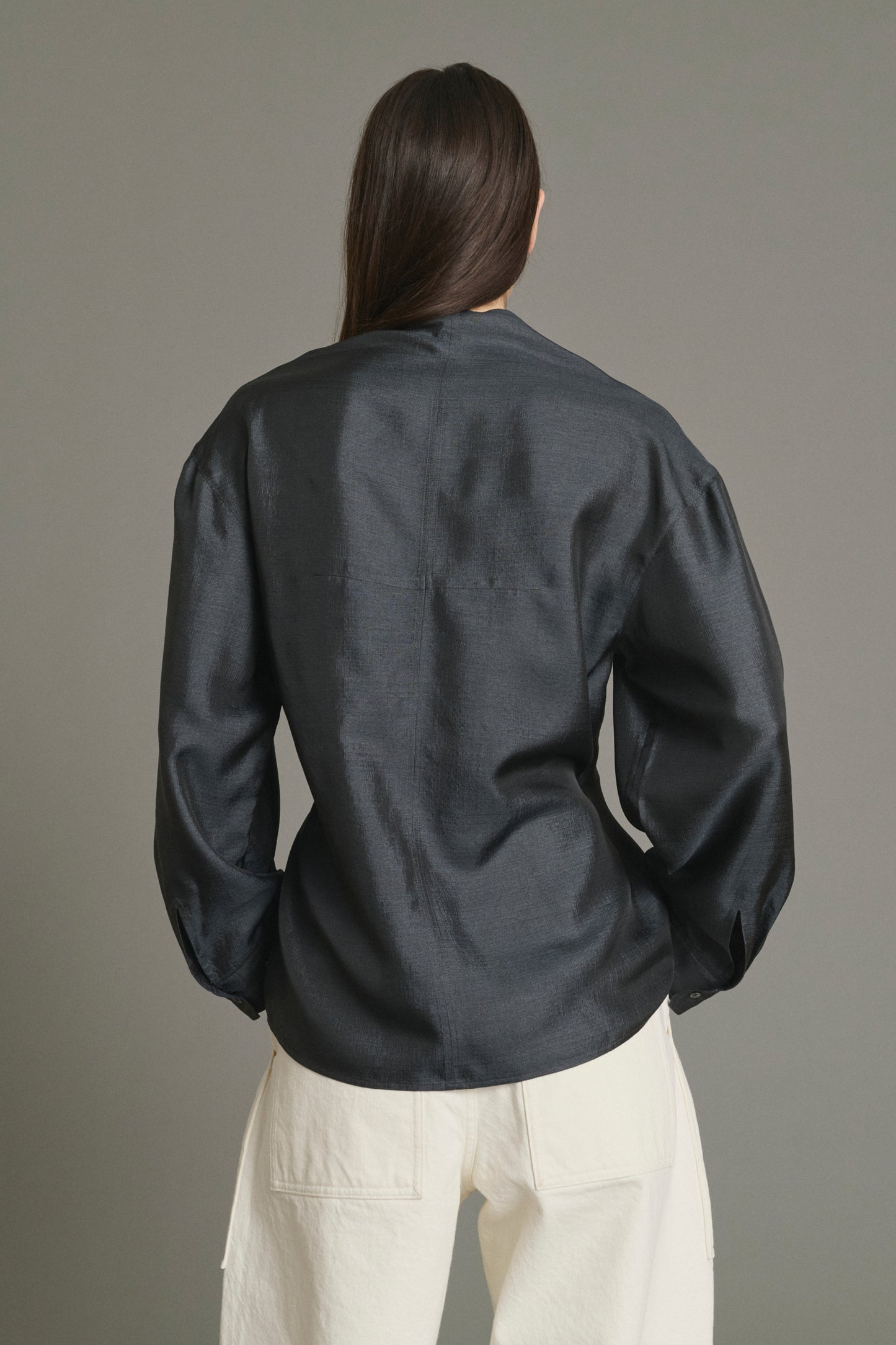 Blusa Jenny - Grigio Antracite - Seta - Donna