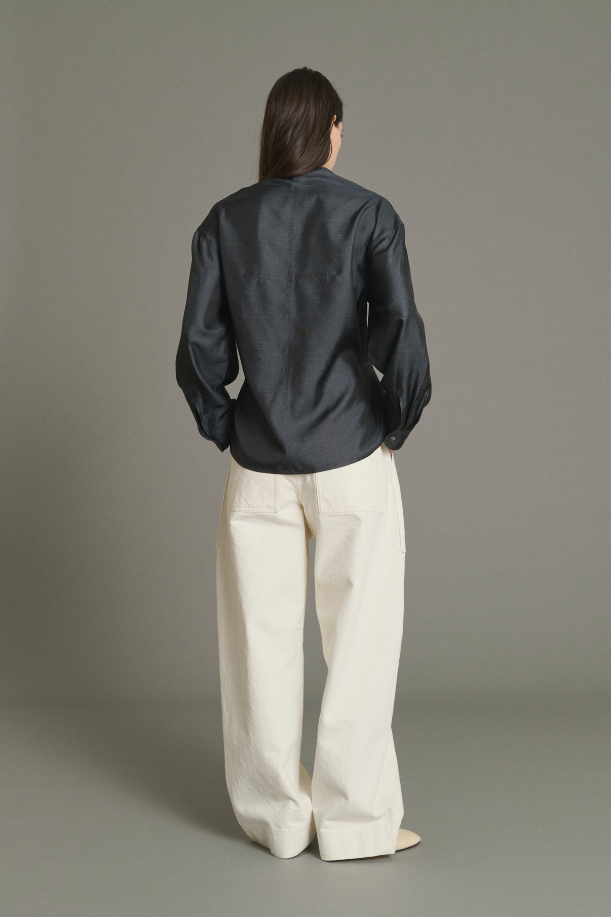 Blusa Jenny - Grigio Antracite - Seta - Donna vue 2